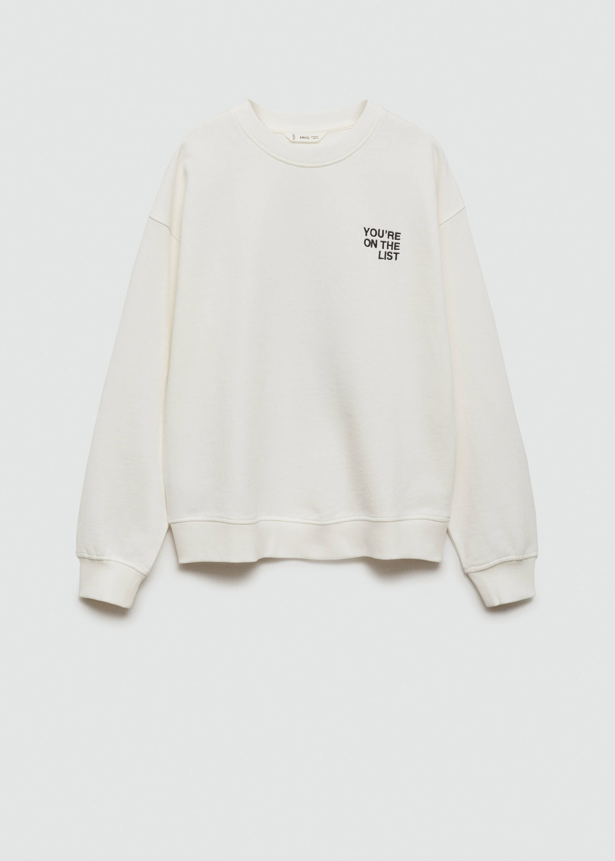 Printed message sweatshirt - Article without model