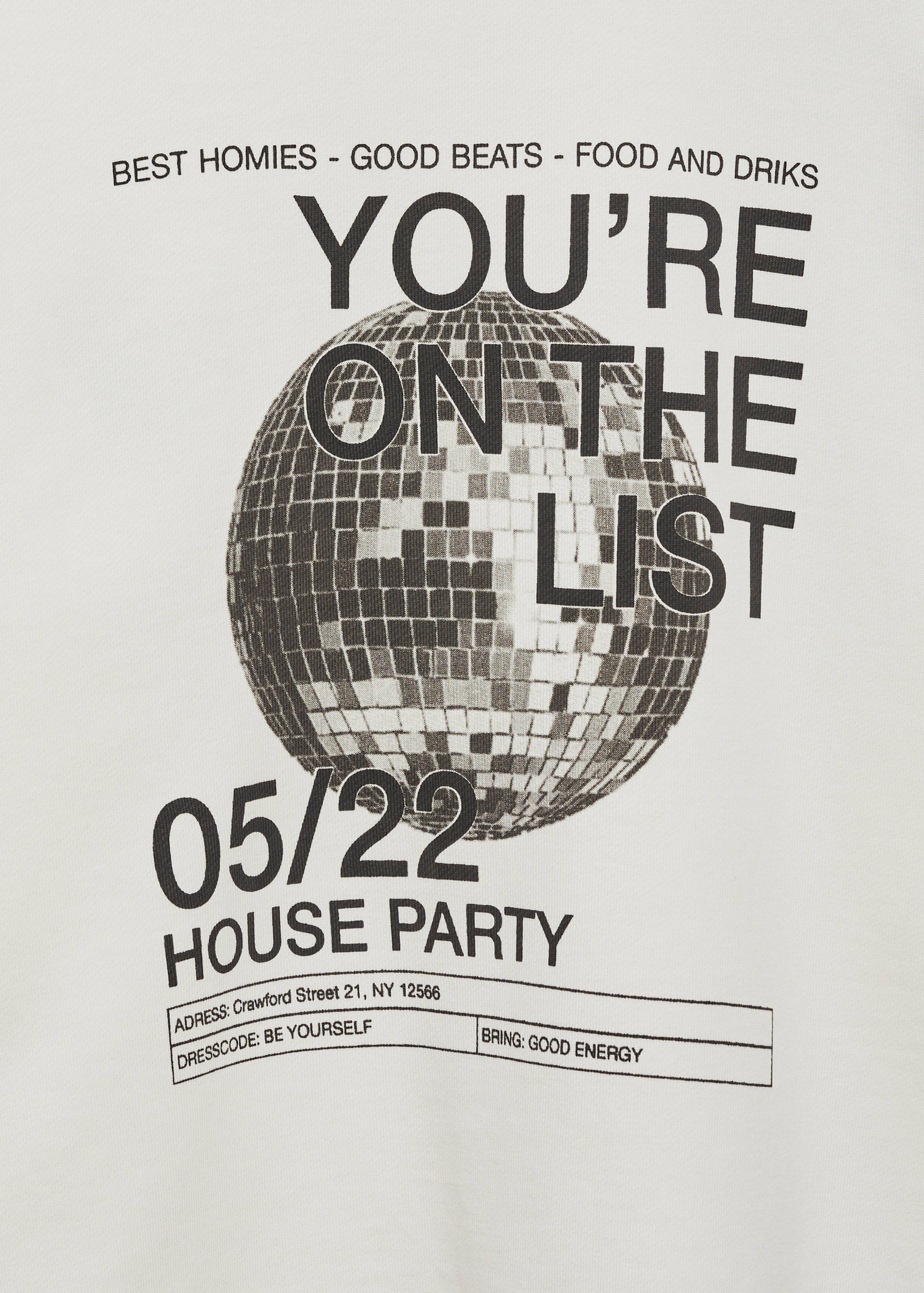 Printed message sweatshirt - Details of the article 0