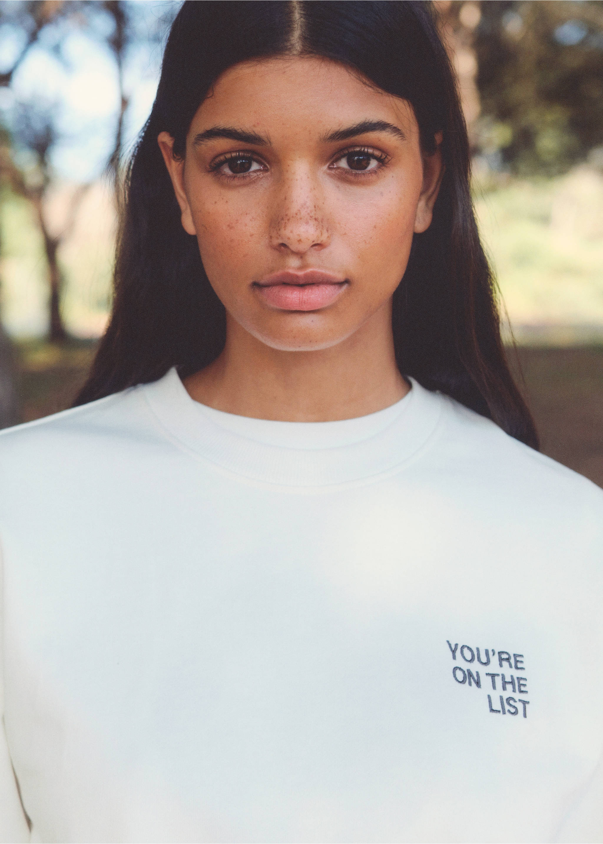 Printed message sweatshirt - Details of the article 5, Off White. Ref: 77074448-00.