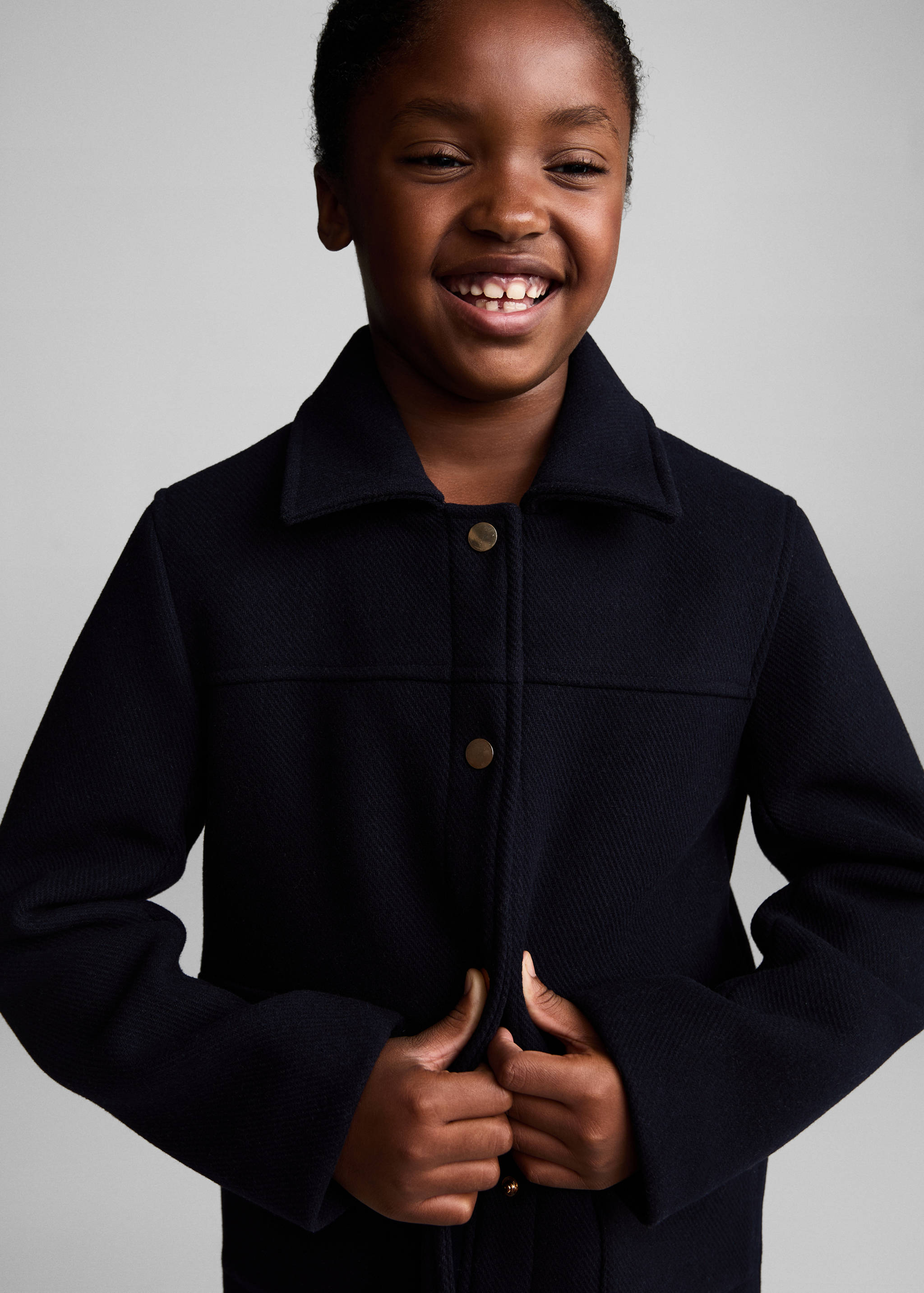 Straight pocketed coat - Medium plane