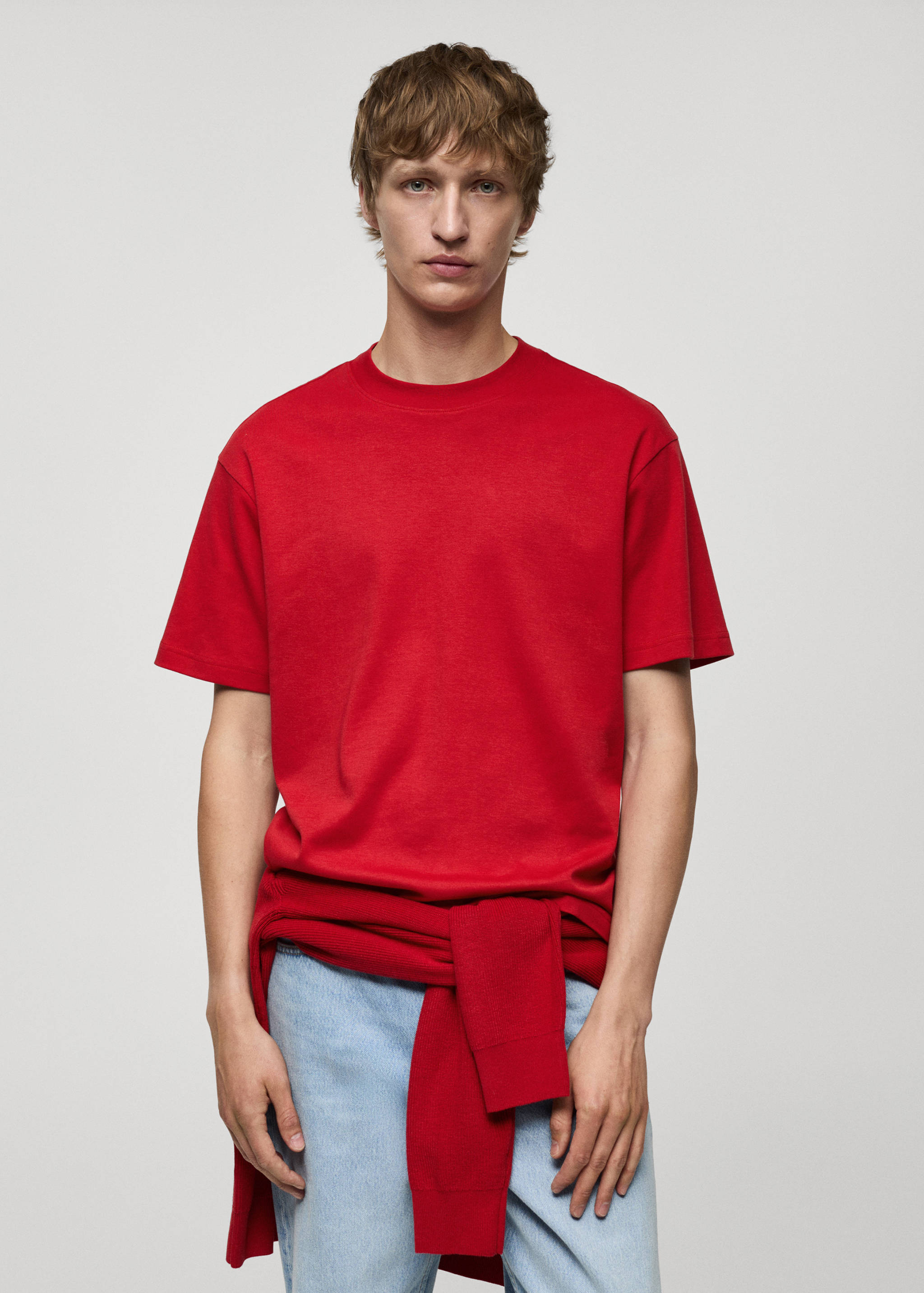 Camiseta 100% algodón relaxed fit - Plano medio