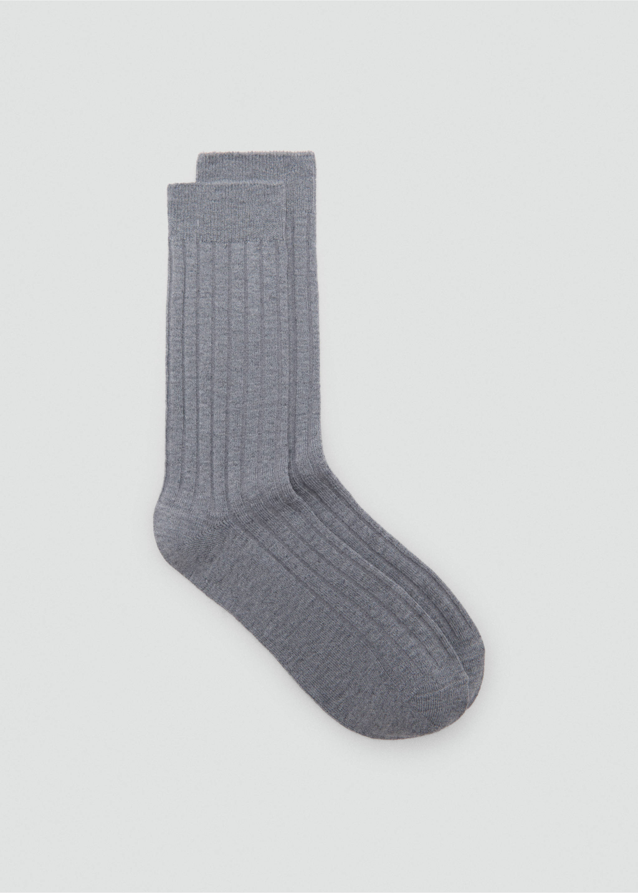 Ribbed socks - Article without model, Medium Heather Grey. Ref: 77074761-00.