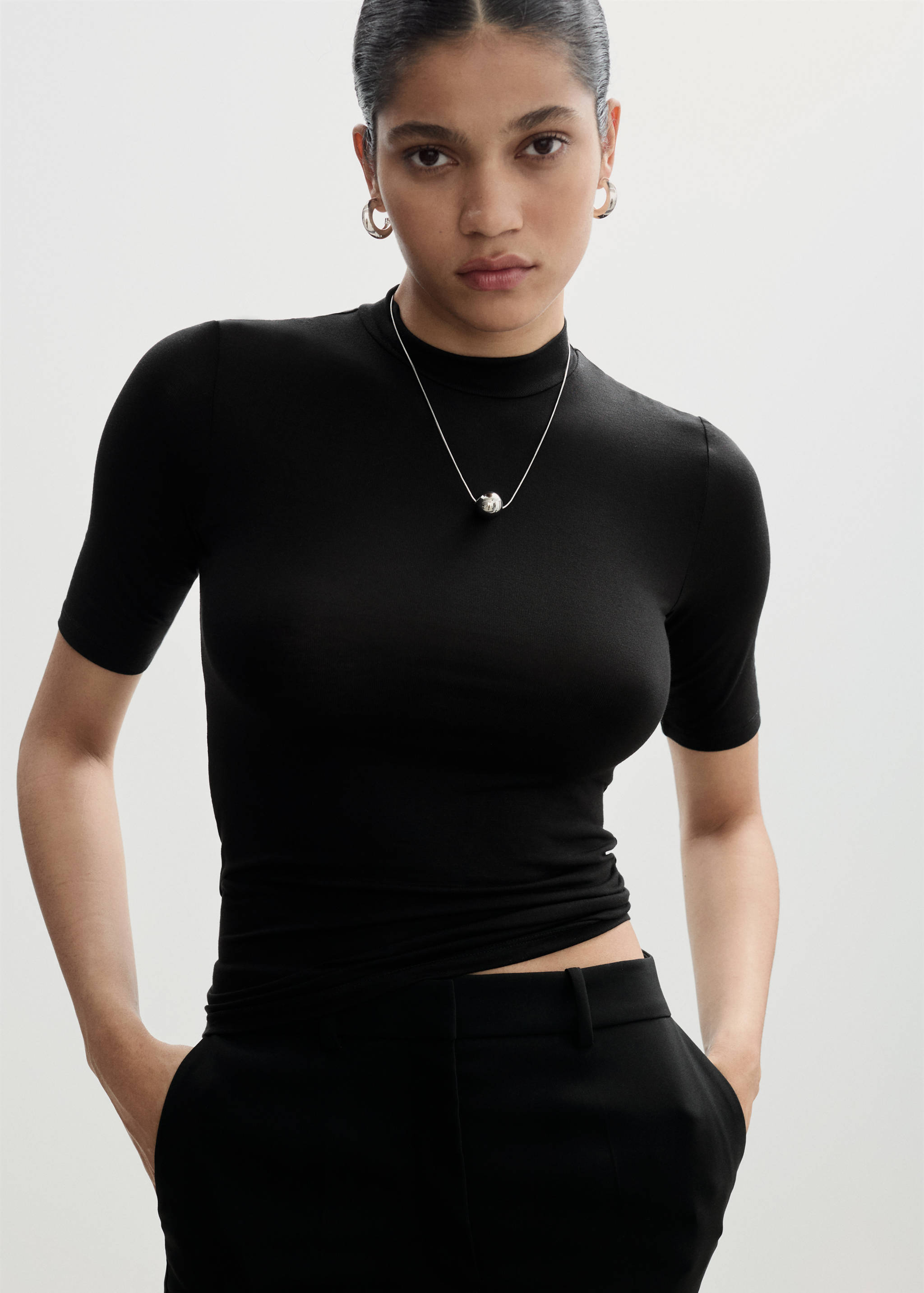 Camiseta manga corta punto - Plano medio