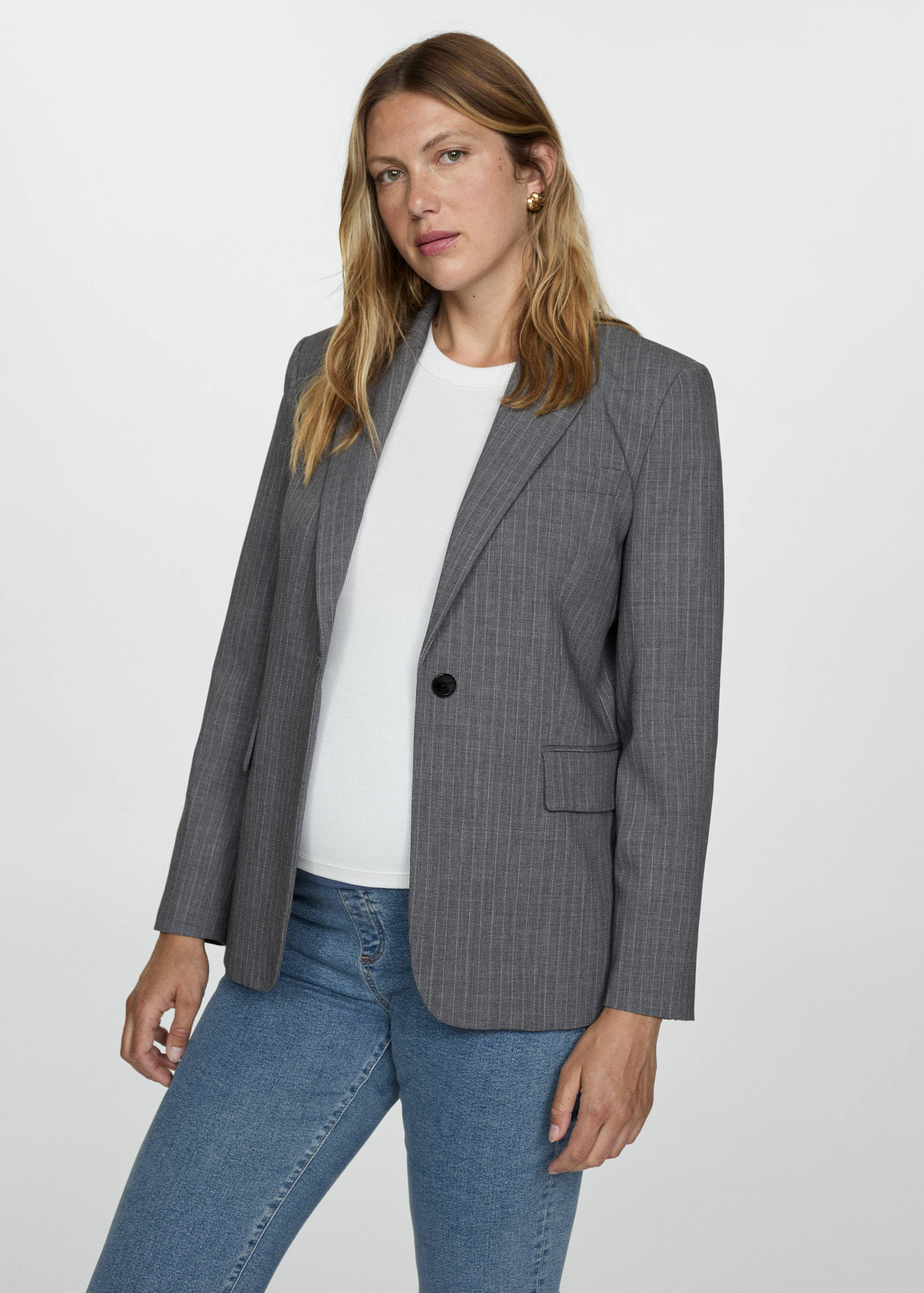 Maternity flared cropped jeans - Details of the article 1