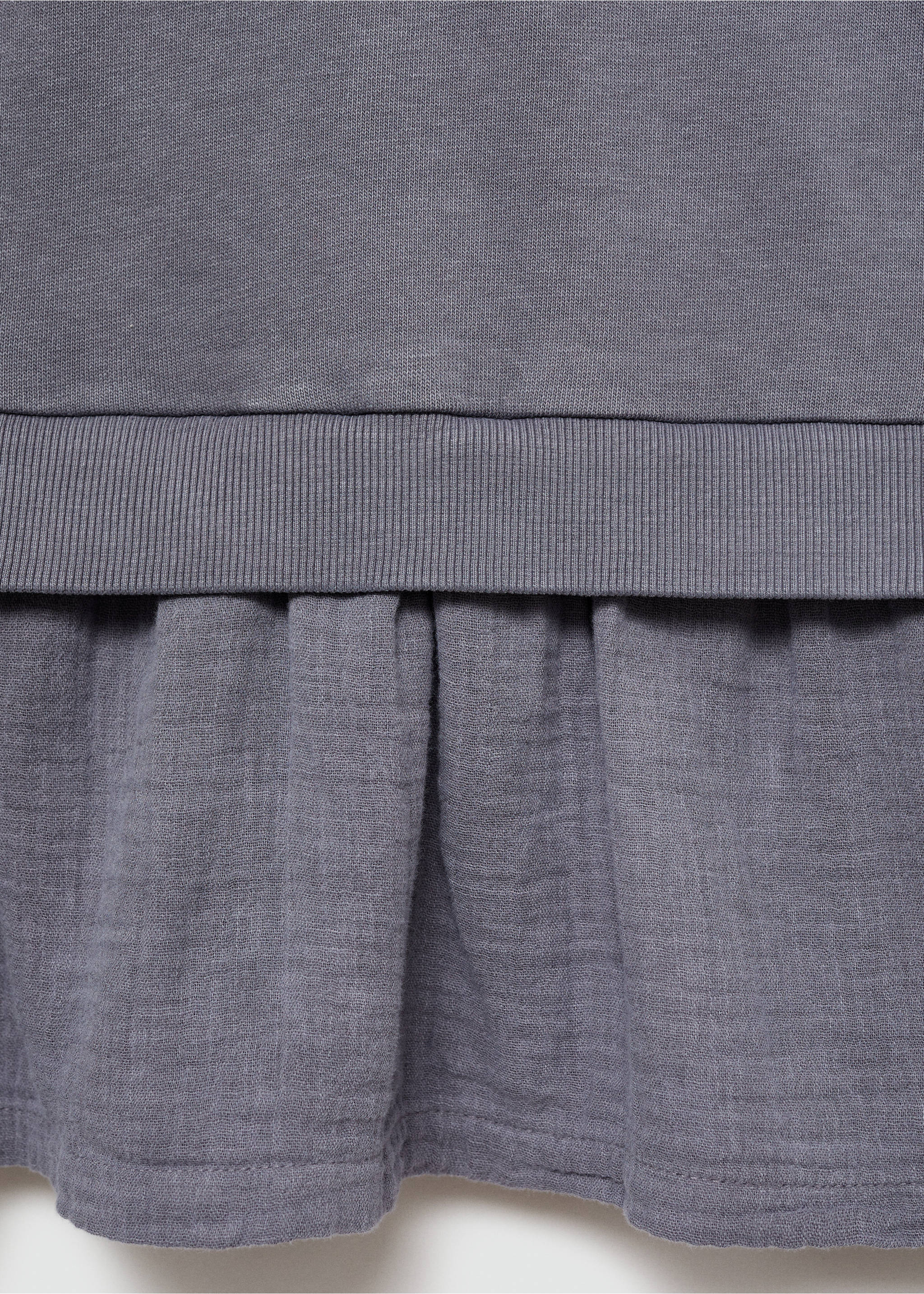 Vestido sudadera algodón - Detalle del artículo 0, Azul indigo. Ref: 77074768-00.