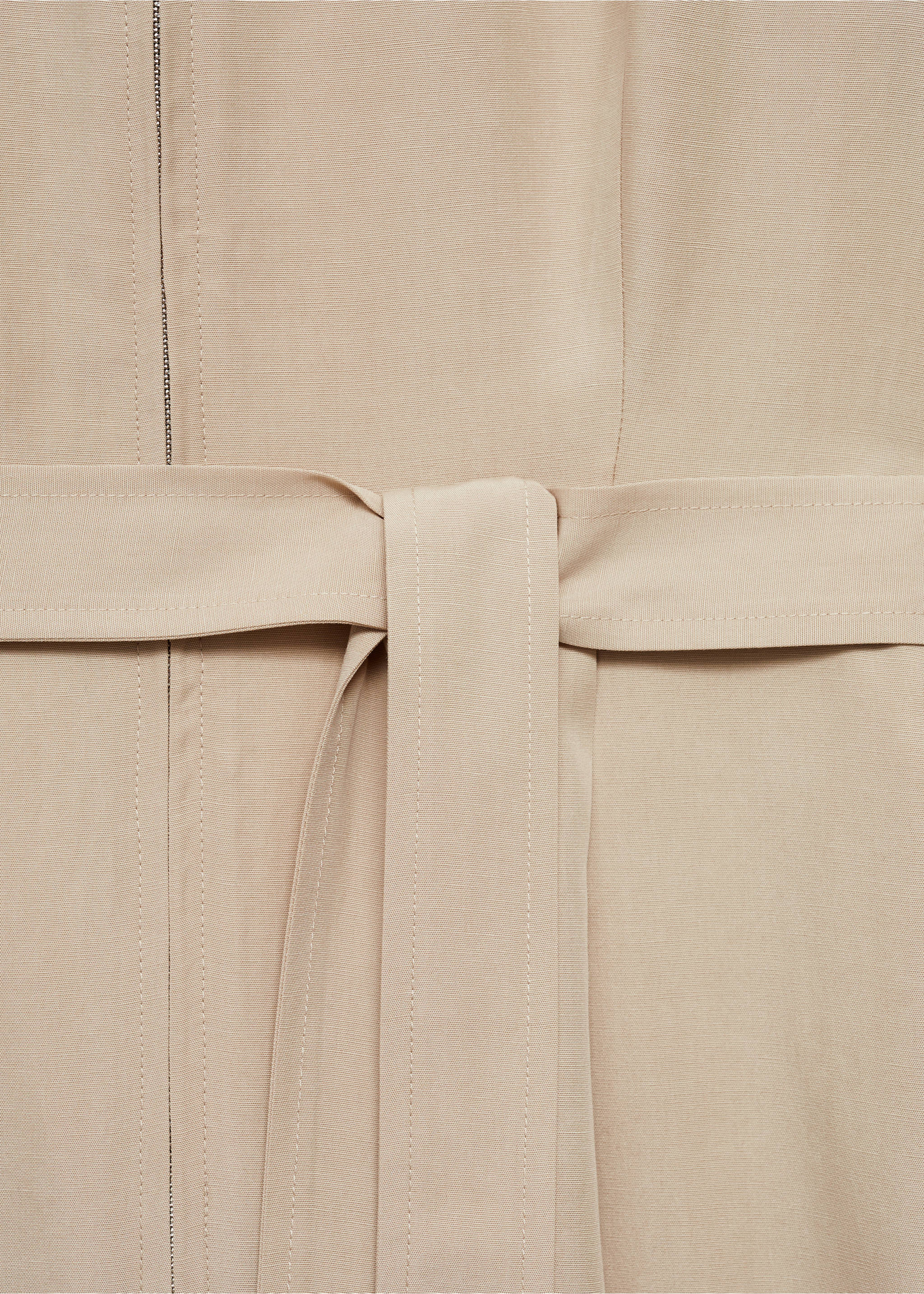 Lyocell shirt-collar jumpsuit - Details of the article 0, Beige. Ref: 77074770-00.