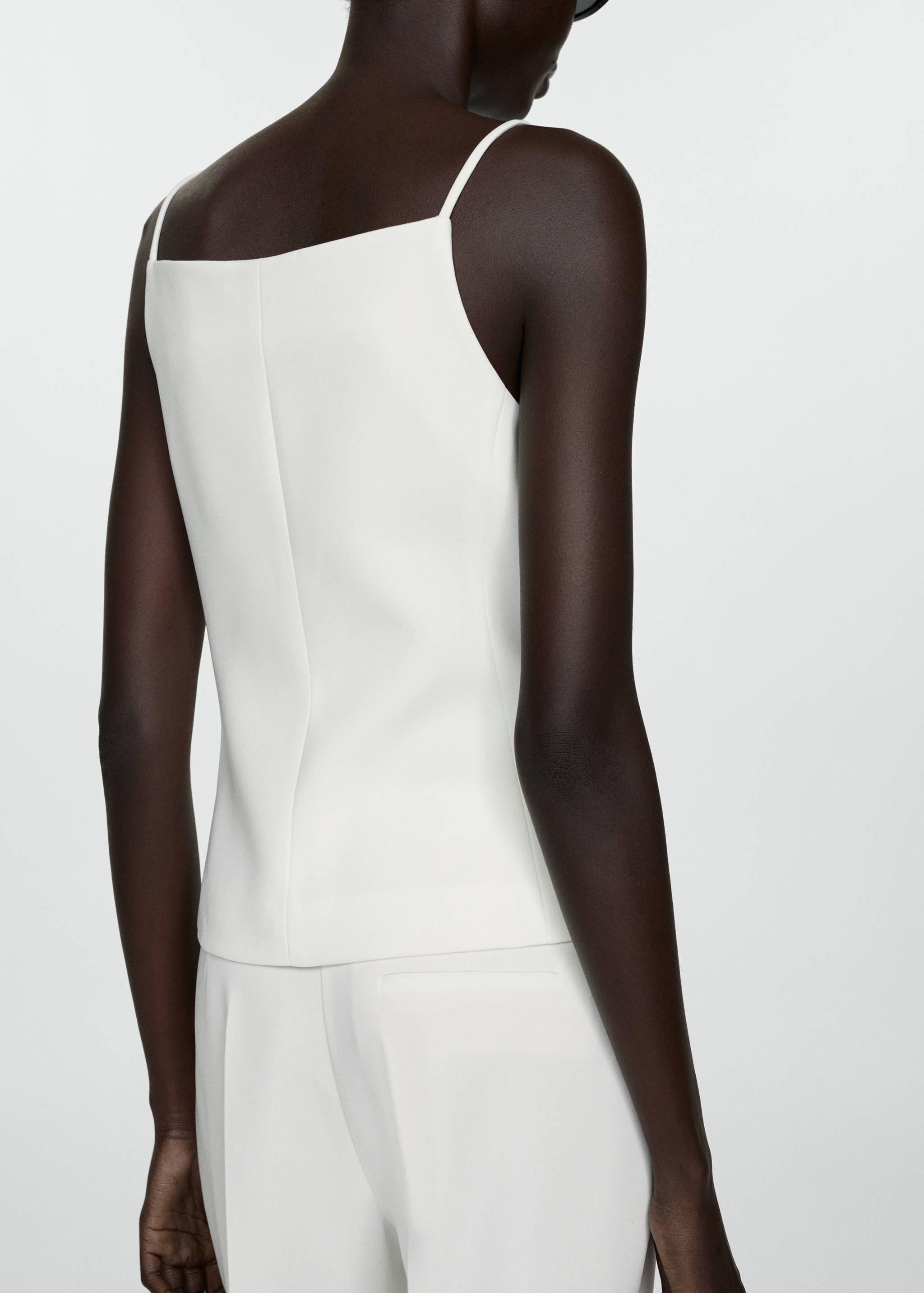 Halter-neck gilet with buttons - Reverse of the article