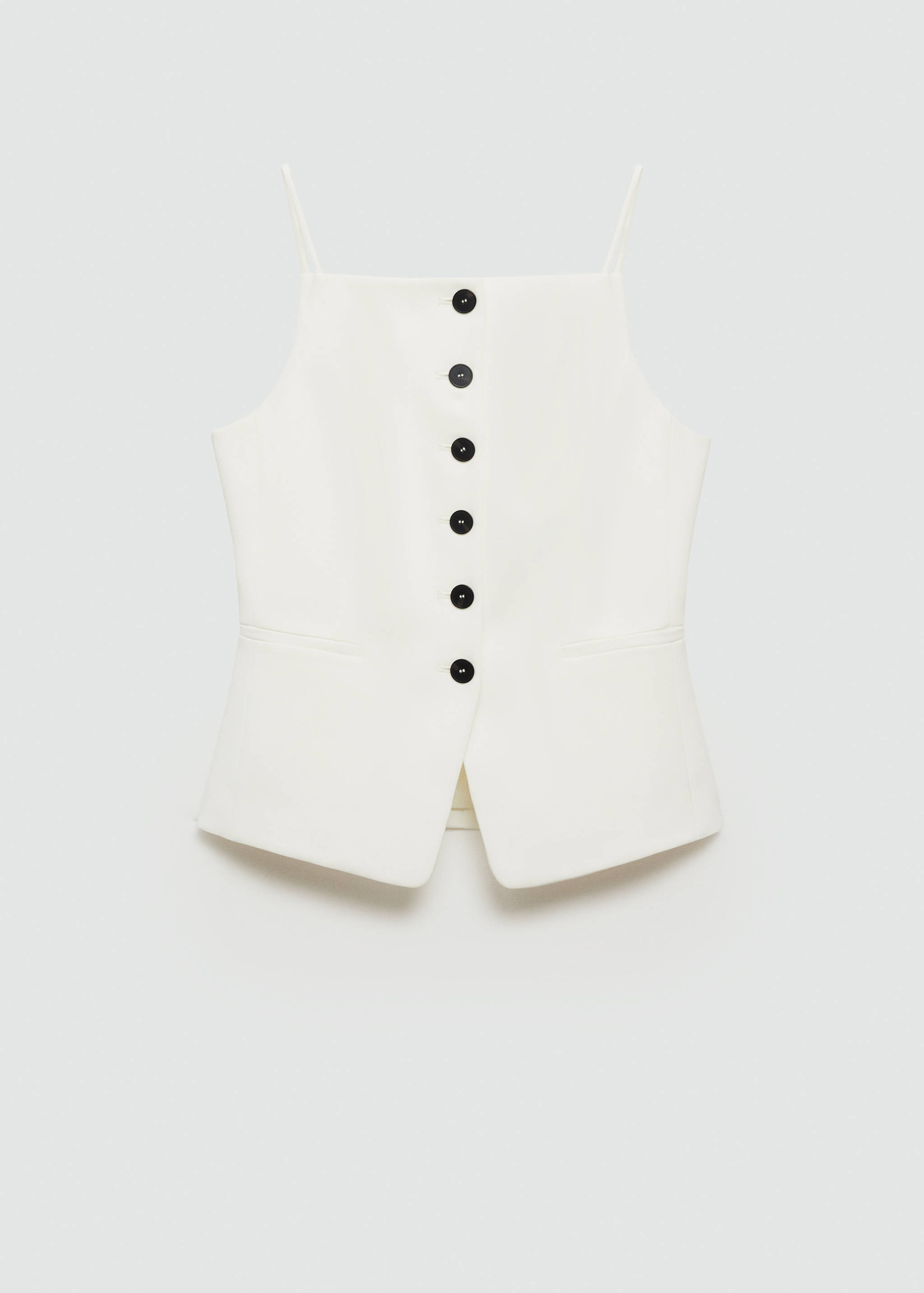 Halter-neck gilet with buttons - Article without model