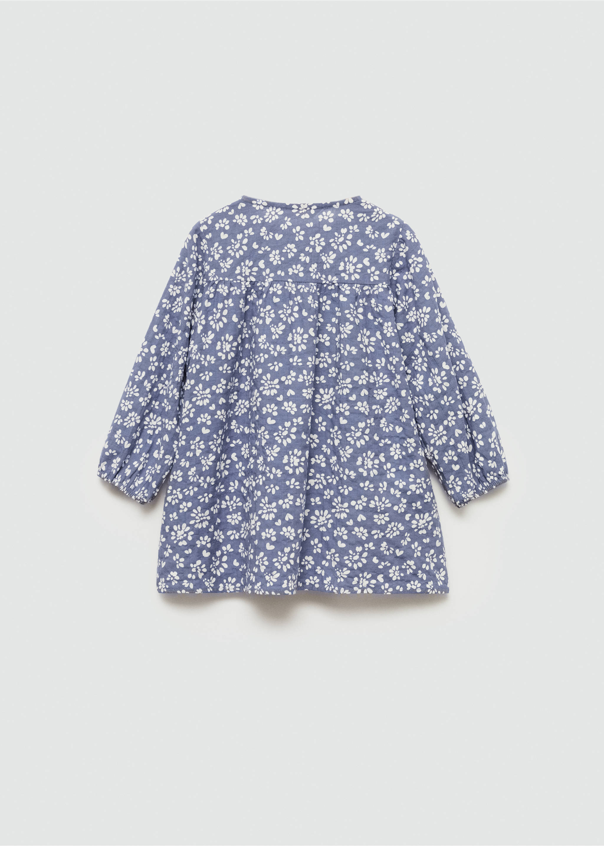 Sukienka z kwiatowym wzorem - Tylna strona artykułu, Niebieski. Ref: 77074782-00.