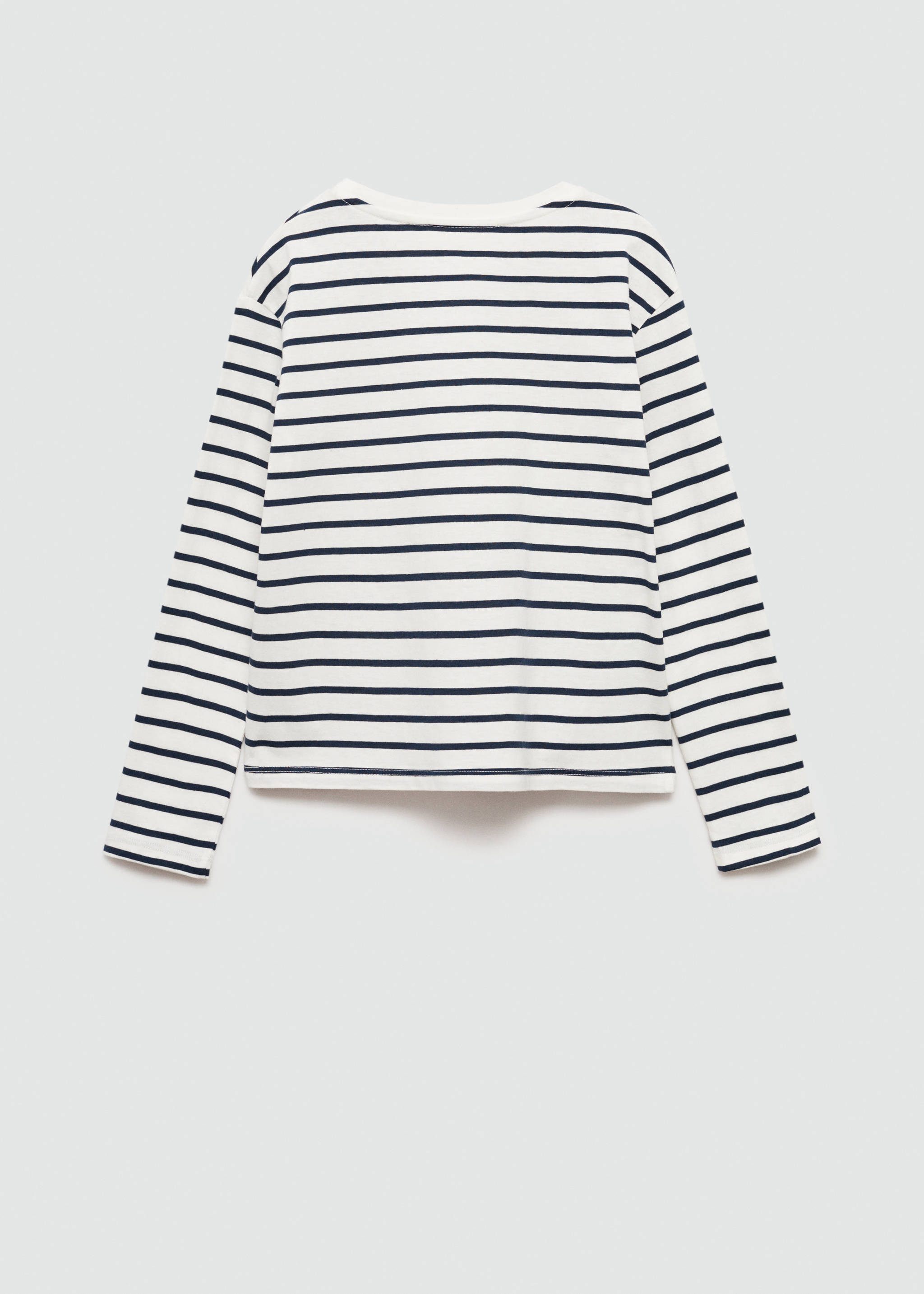 Striped cotton T-shirt - Reverse of the article