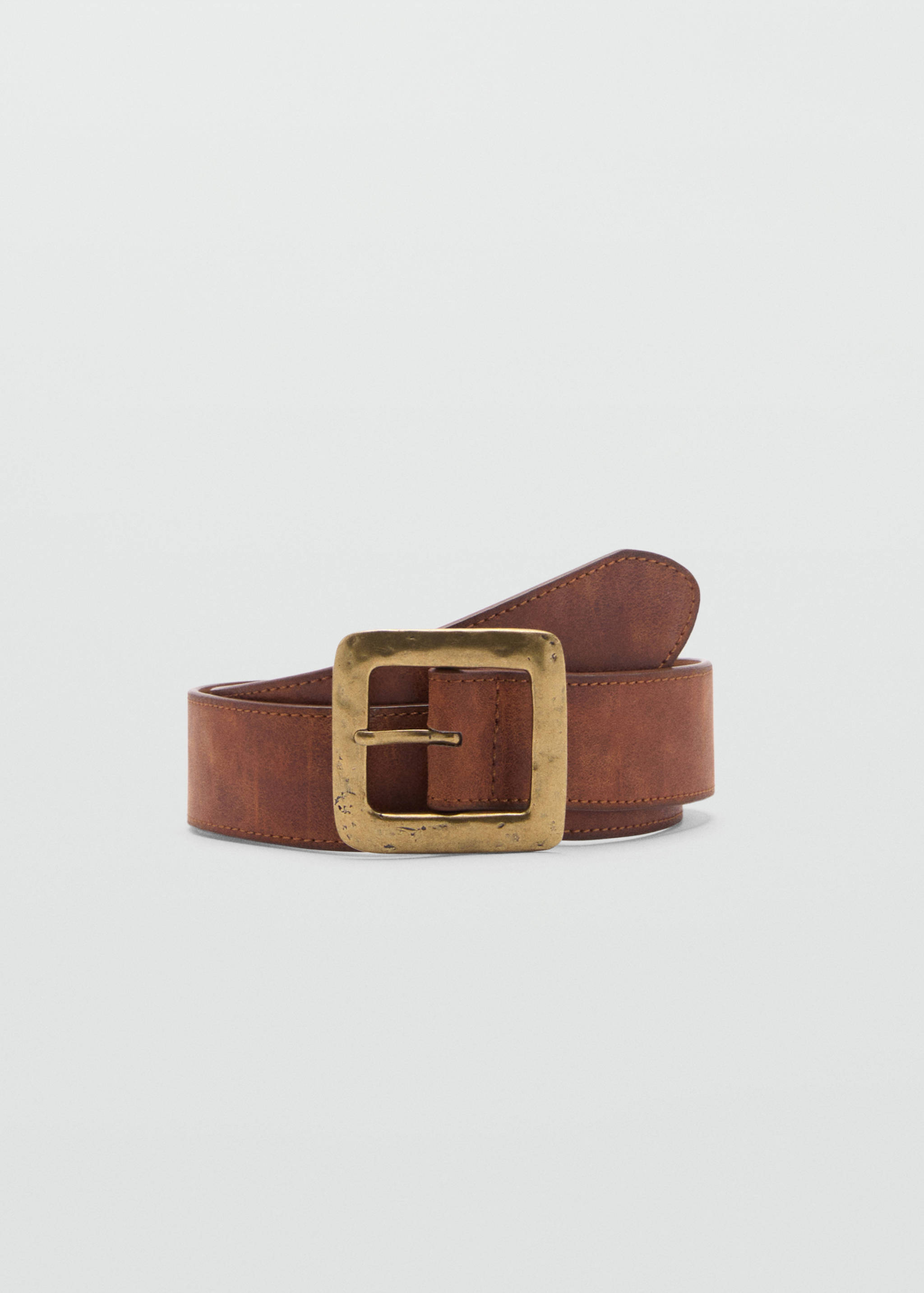Textured square buckle belt - Article without model