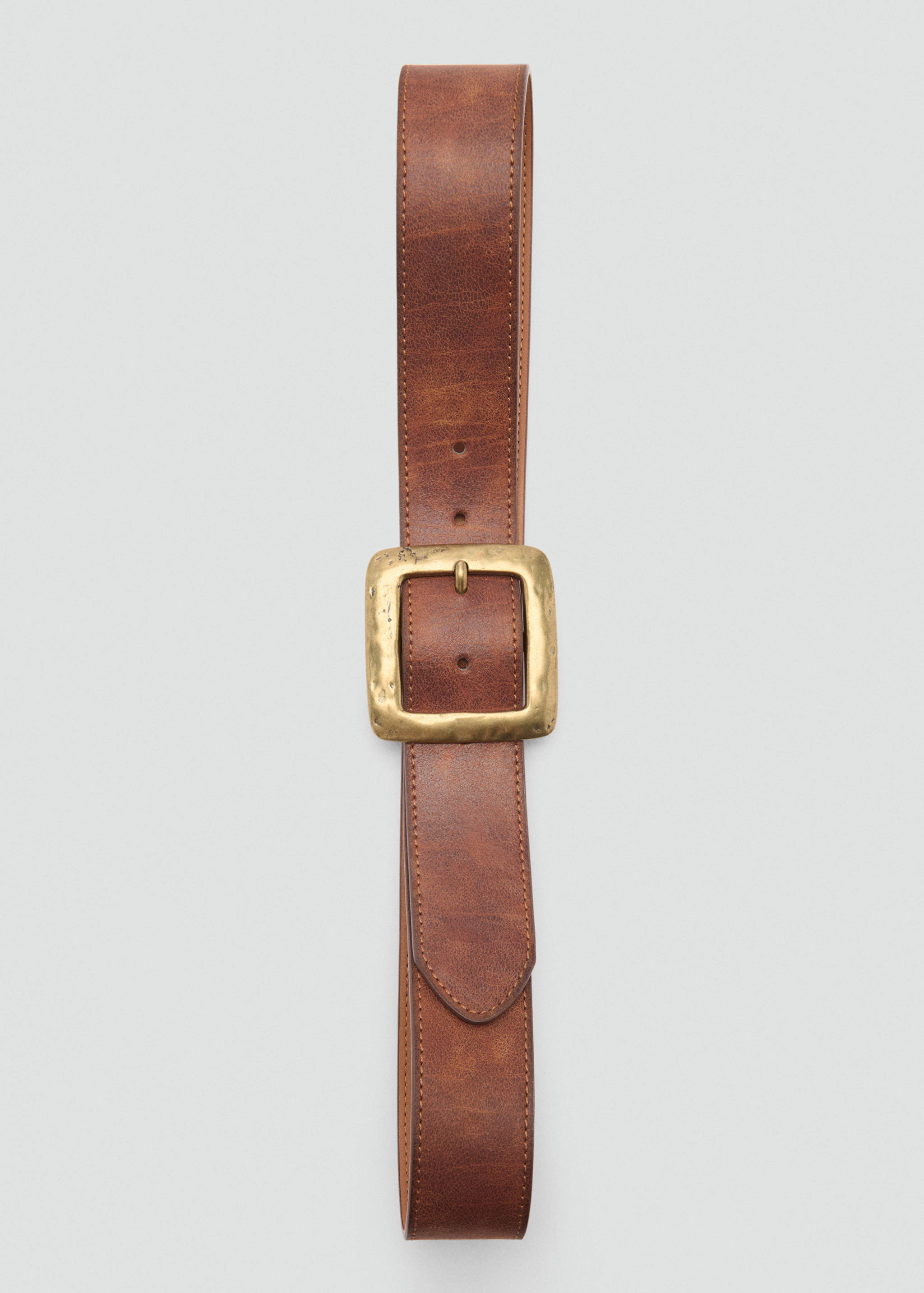 Textured square buckle belt - Details of the article 2