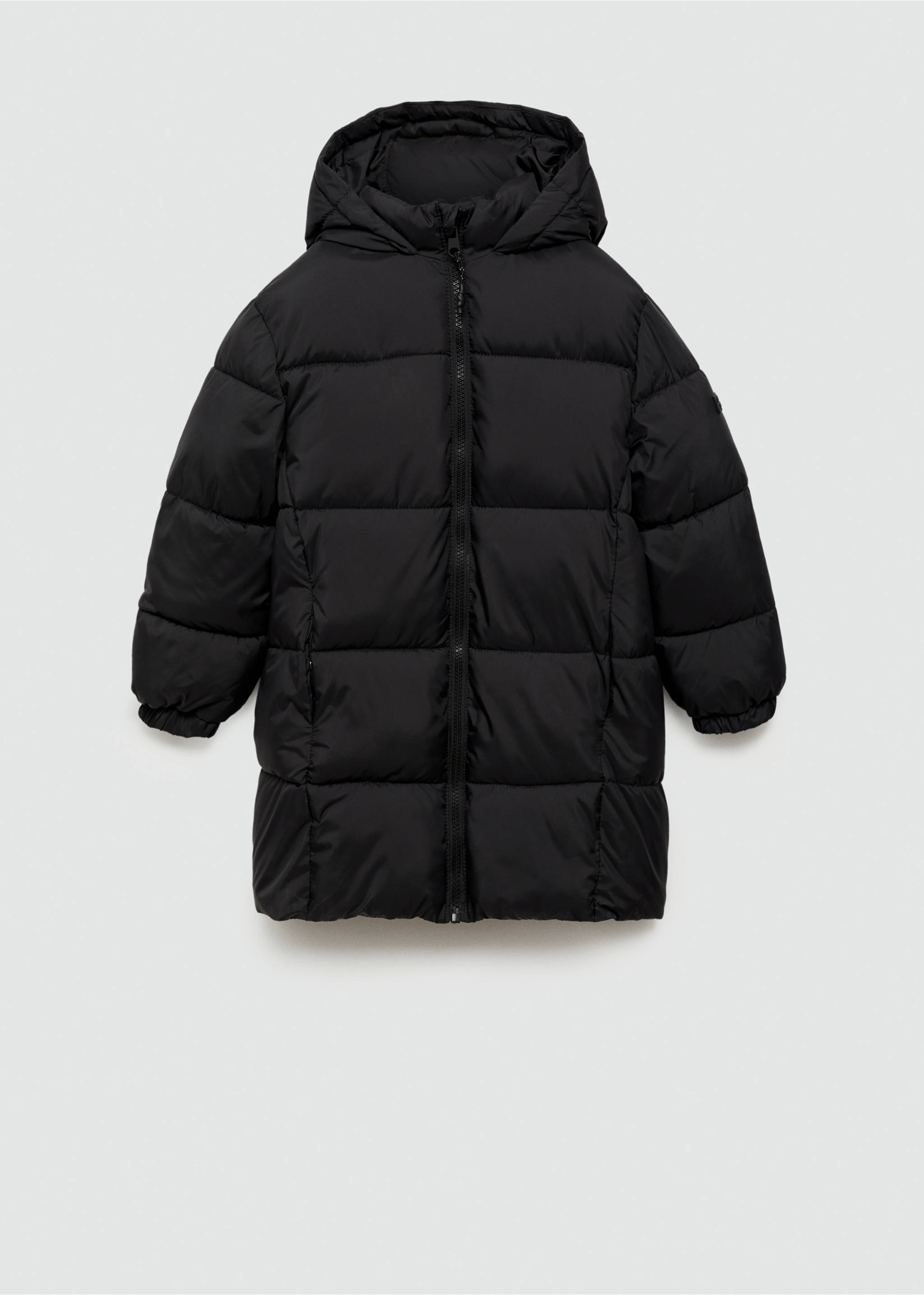 Anorak long matelassé - Article sans modèle, Noir. Ref: 77075146-00.