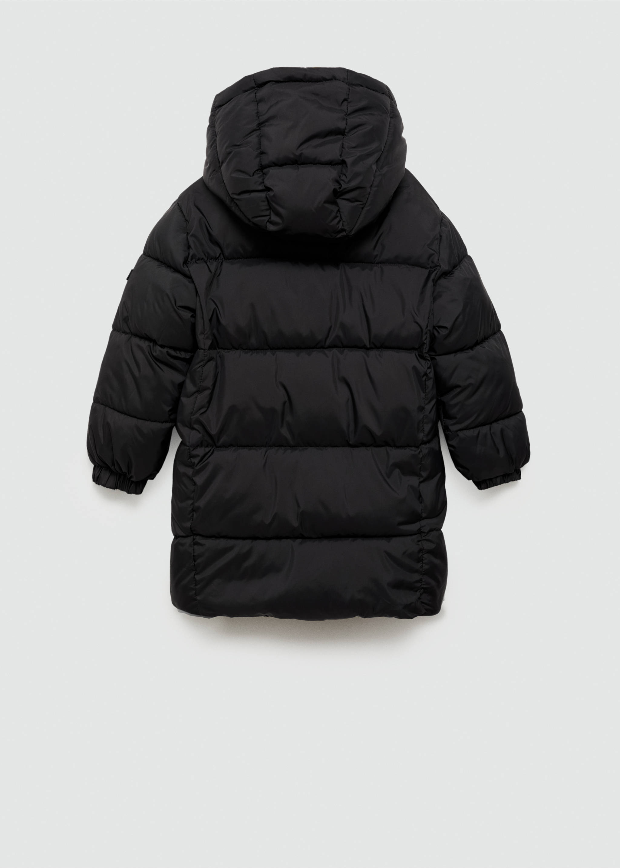 Anorak long matelassé - Verso de l’article, Noir. Ref: 77075146-00.