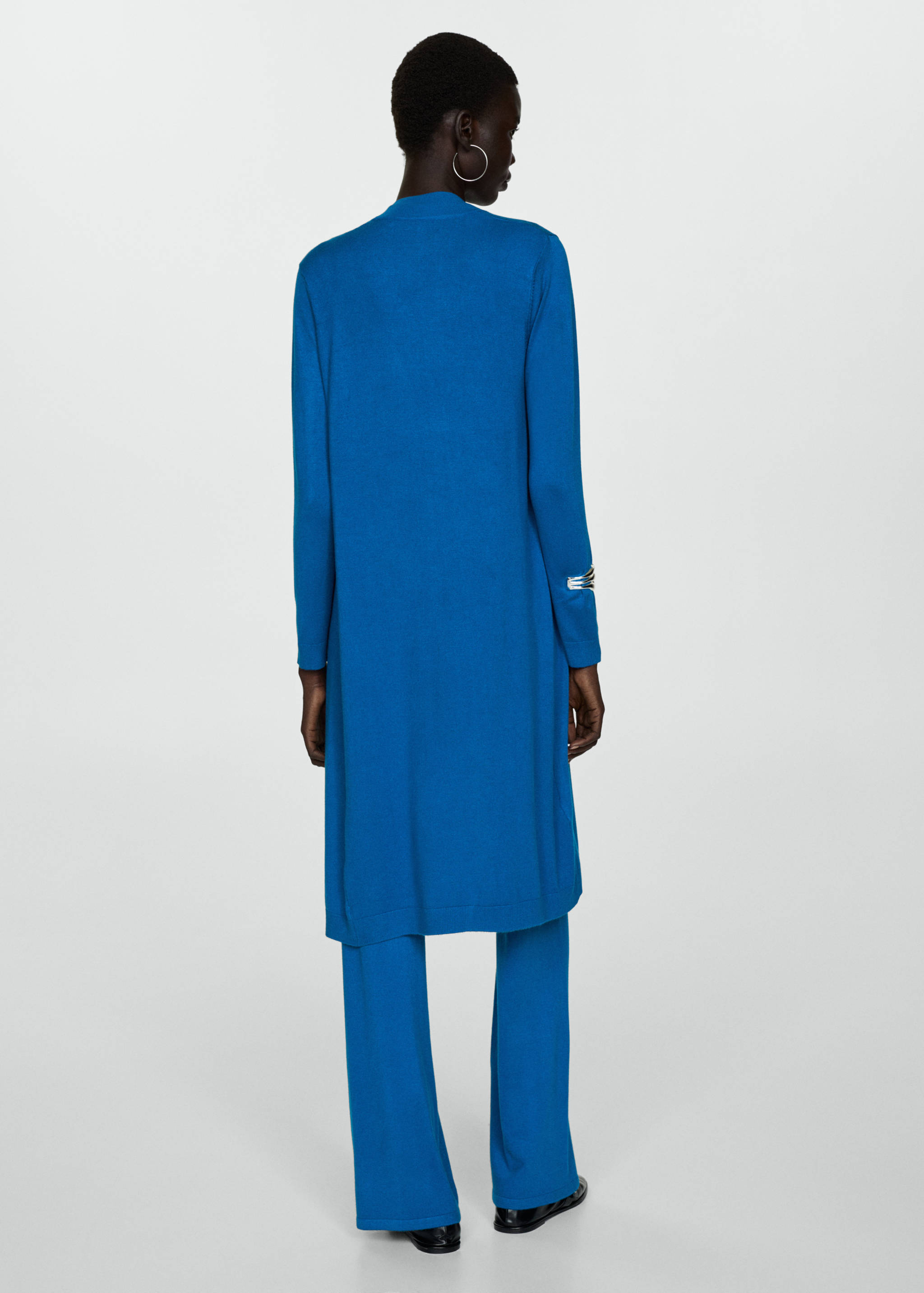 Fine knit long cardigan - Reverse of the article