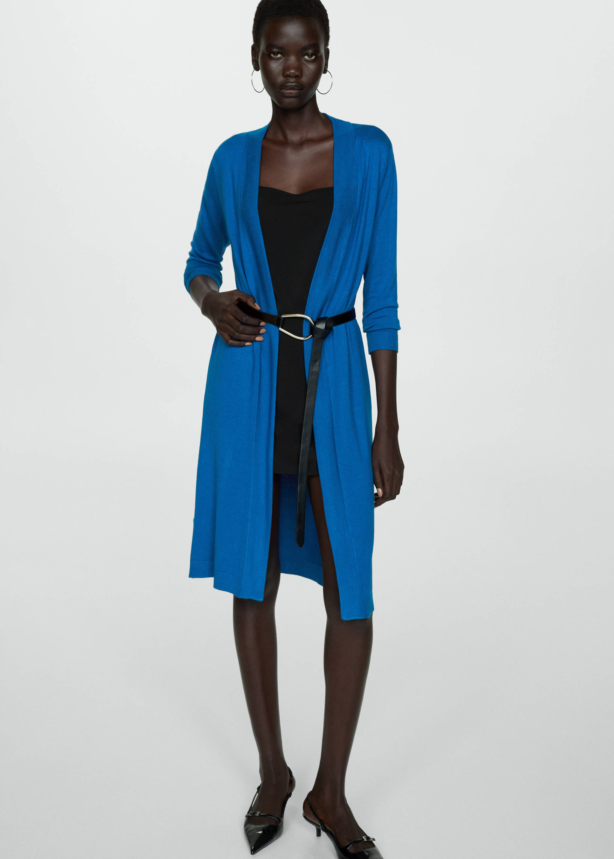 Fine knit long cardigan - Details of the article 2