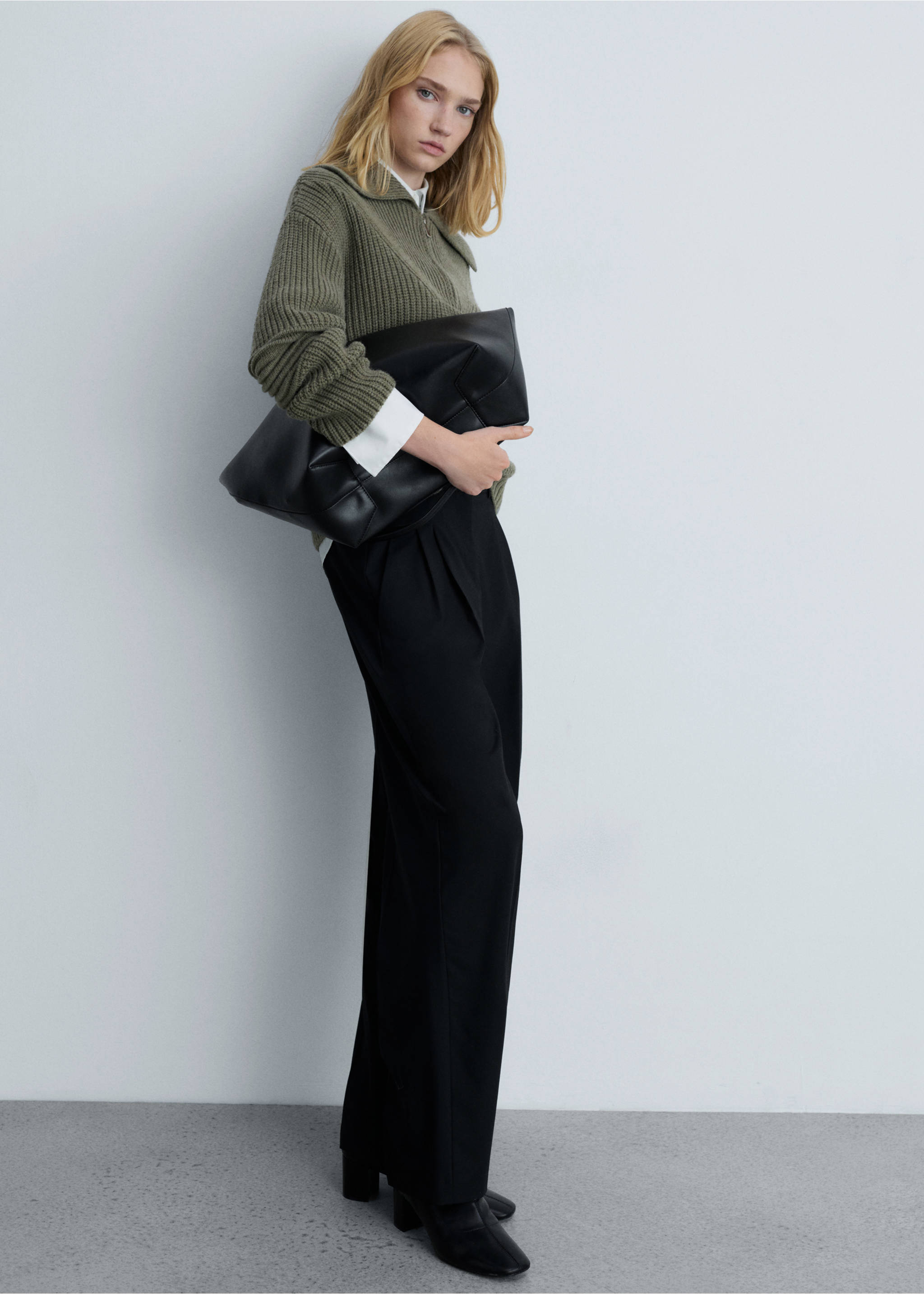 Stiefelette mit Blockabsatz - Allgemeine Ansicht, Schwarz. Ref: 77075152-00.