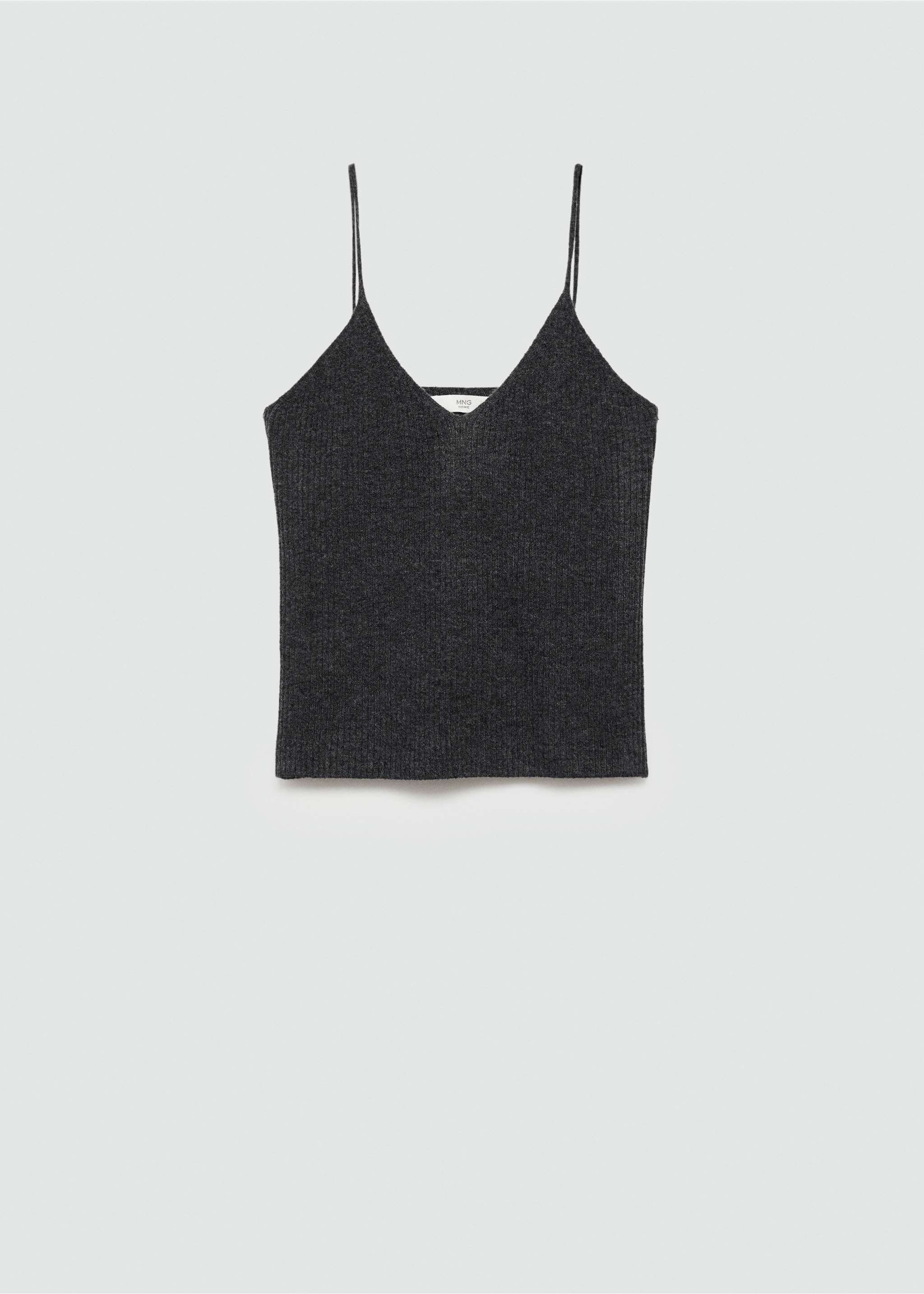 Ribbed top - Article without model, Charcoal. Ref: 77075630-00.