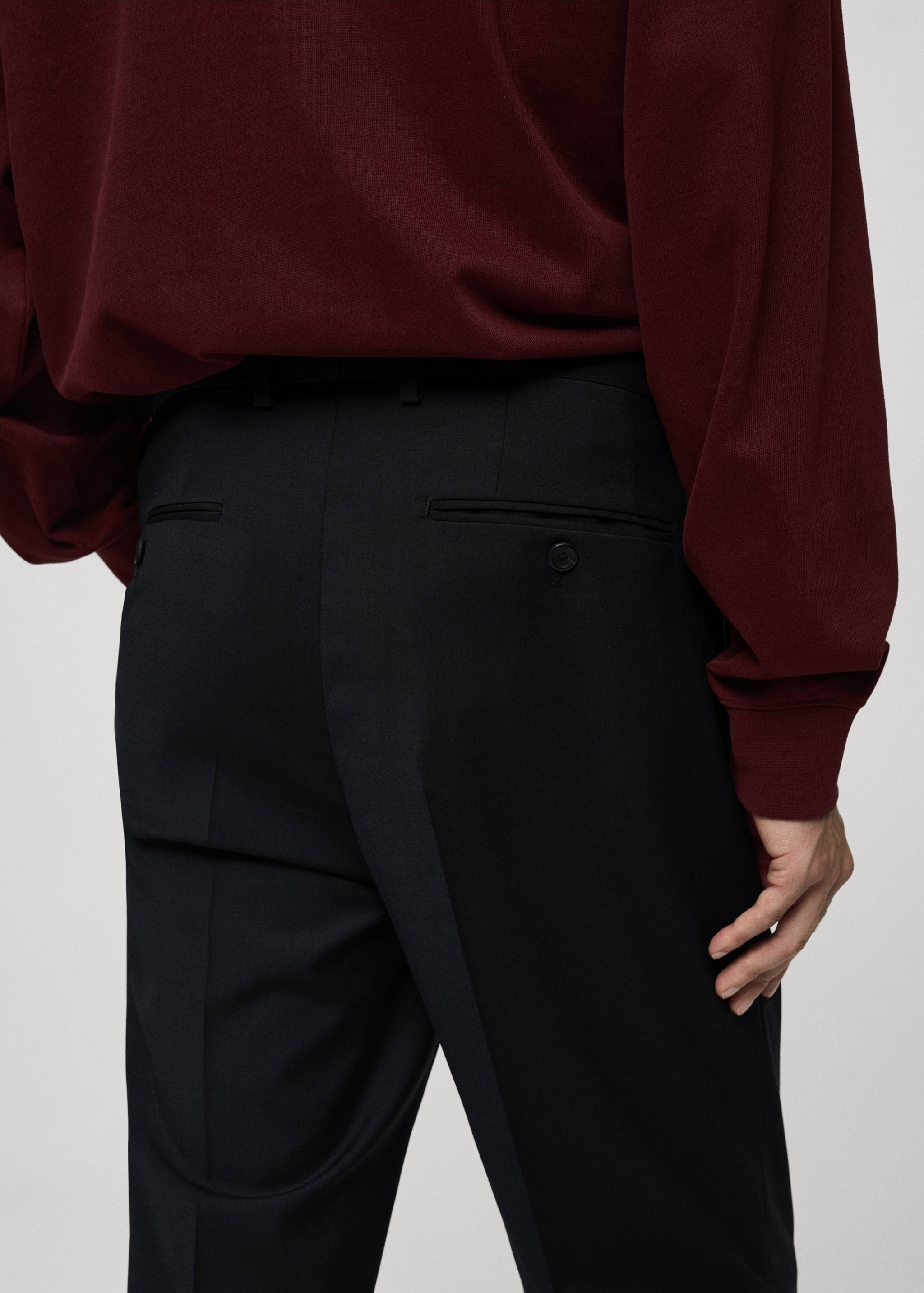 Regular-fit wool-blend suit pants - Details of the article 2