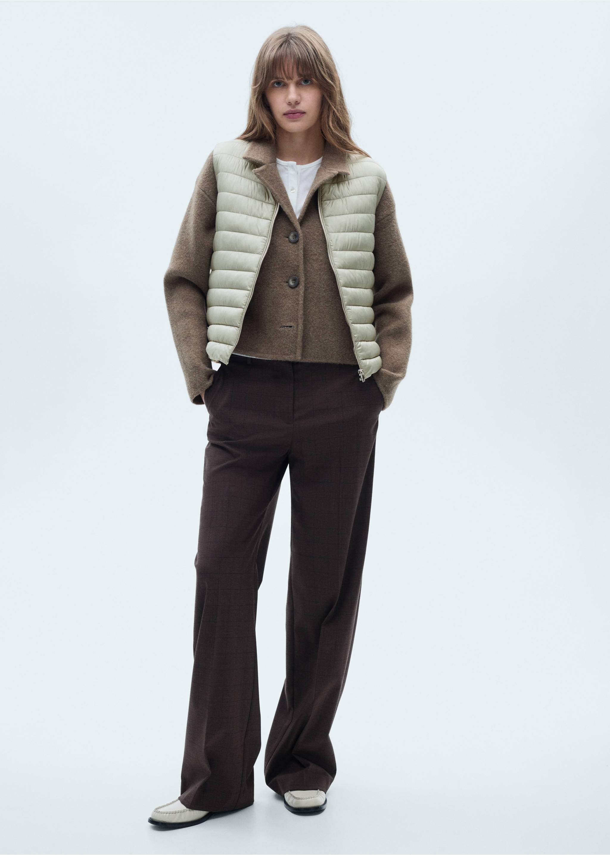 Quilted gilet - General plane, Light Heather Grey. Ref: 77075634-00.