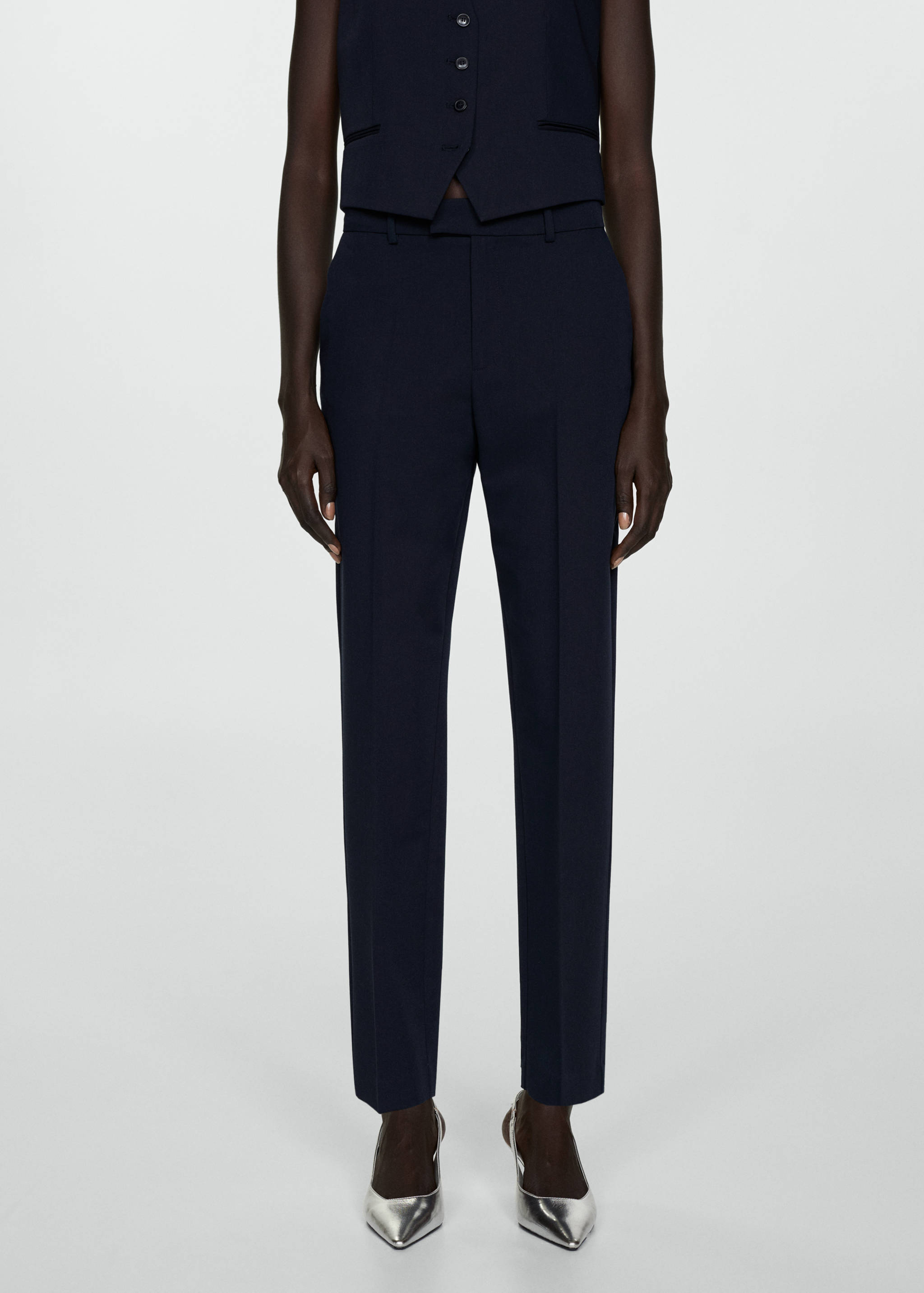 Straight suit trousers - Medium plane