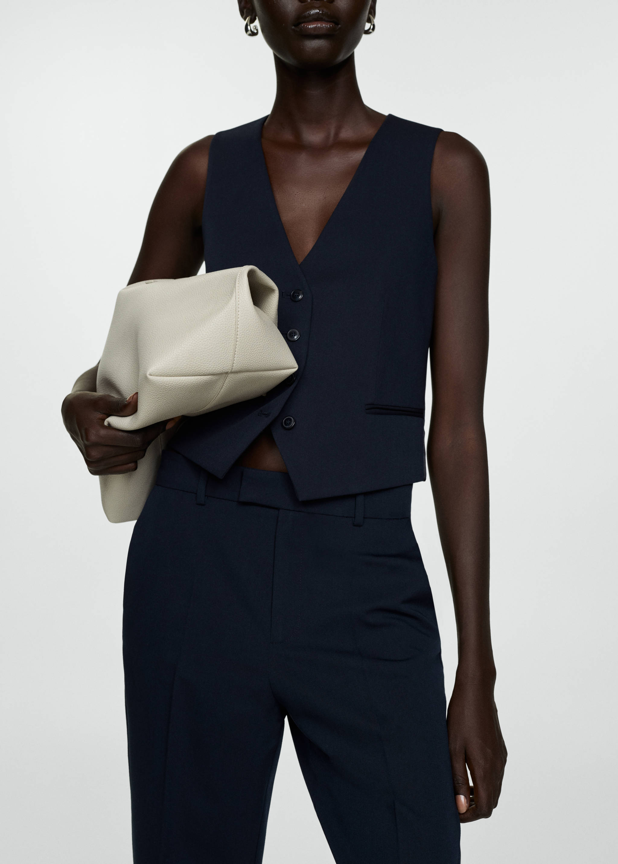 Straight suit trousers - Details of the article 1