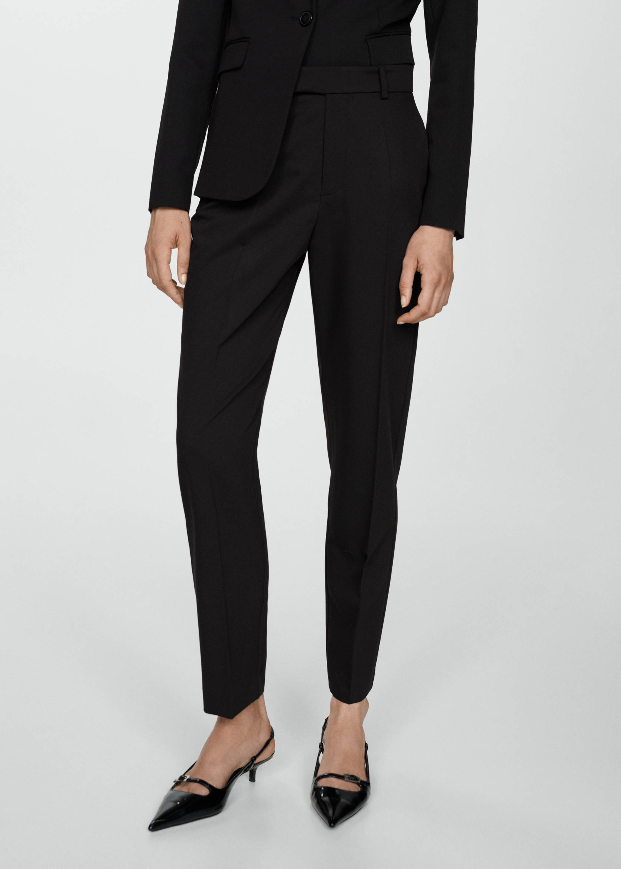 Straight suit trousers - Medium plane