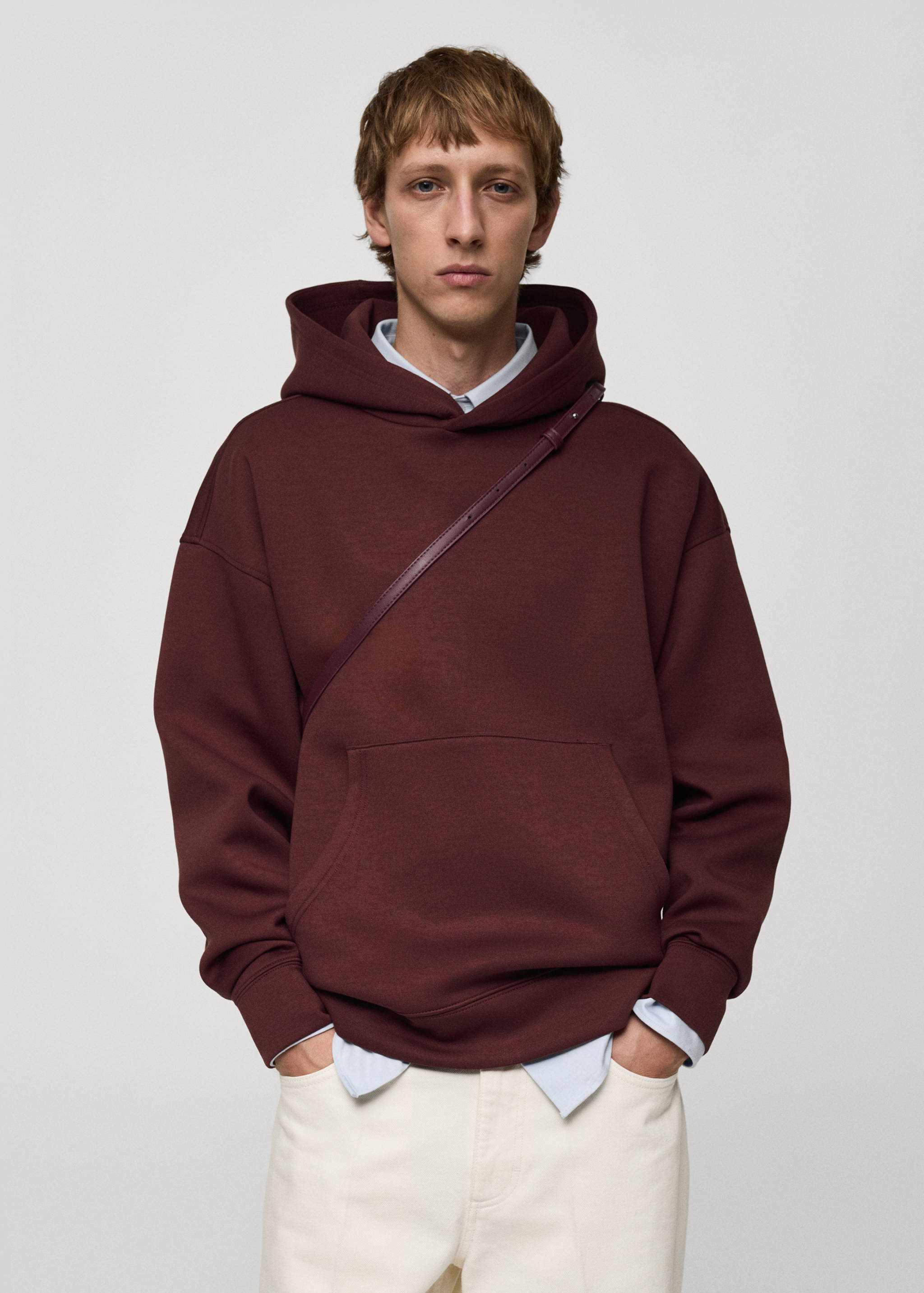 Sweat-shirt capuche relaxed-fit - Plan moyen