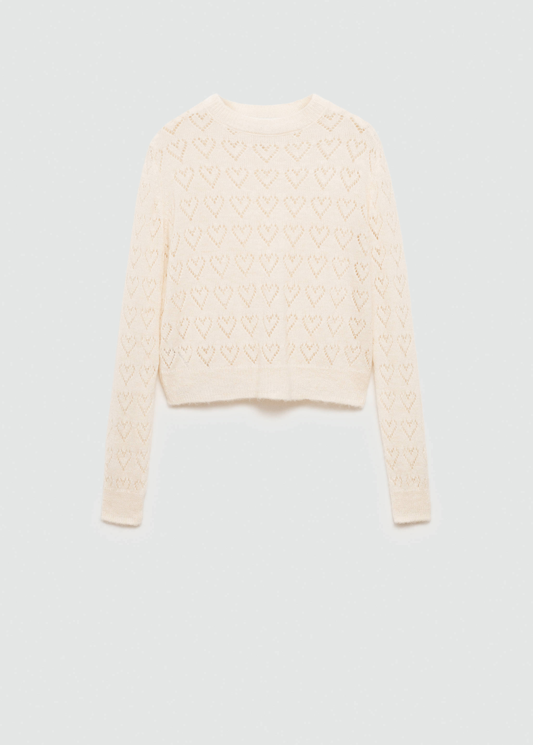 Pull-over détails ajourés cœurs - Article sans modèle