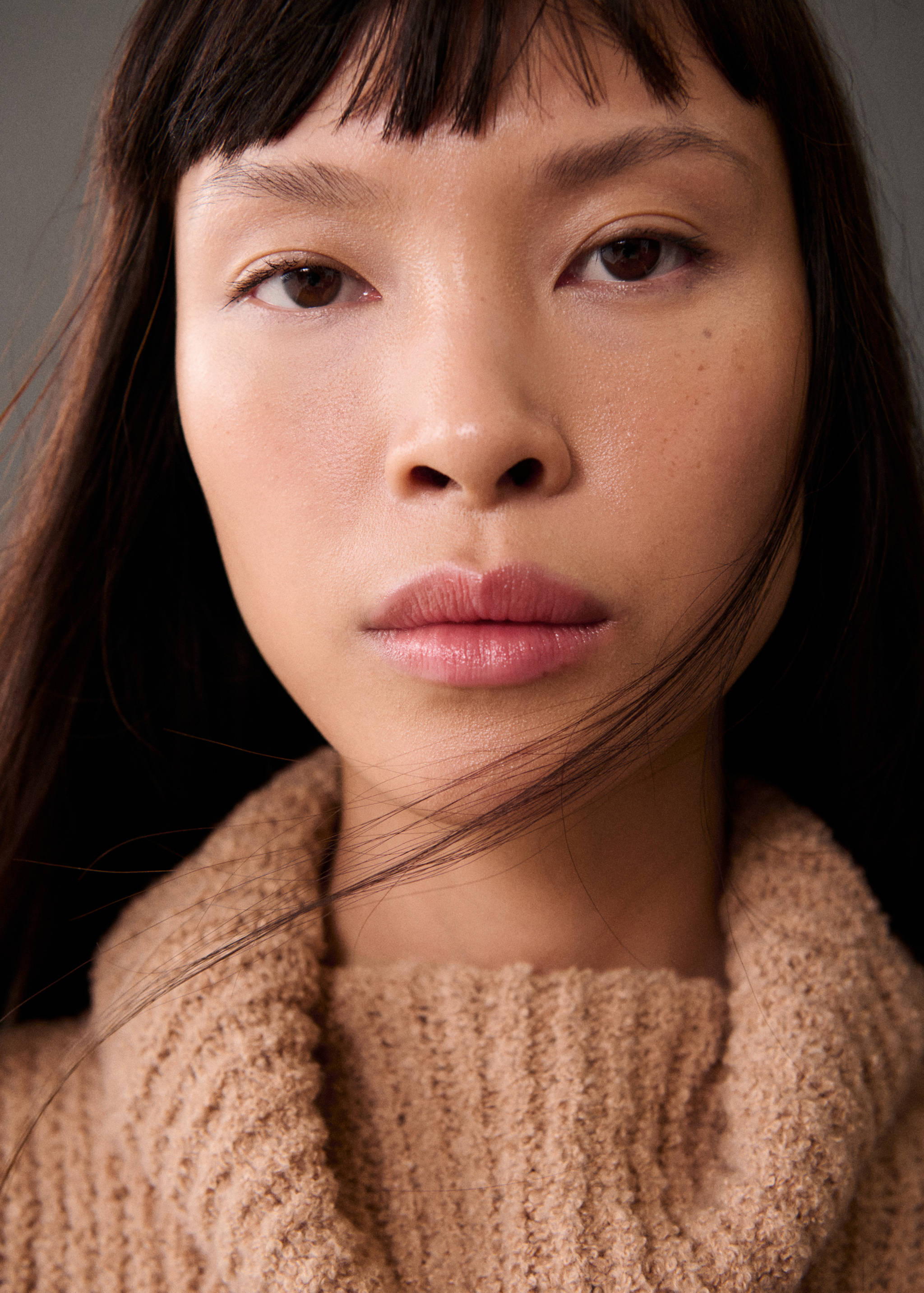 Turtleneck ribbed top - Details of the article 1