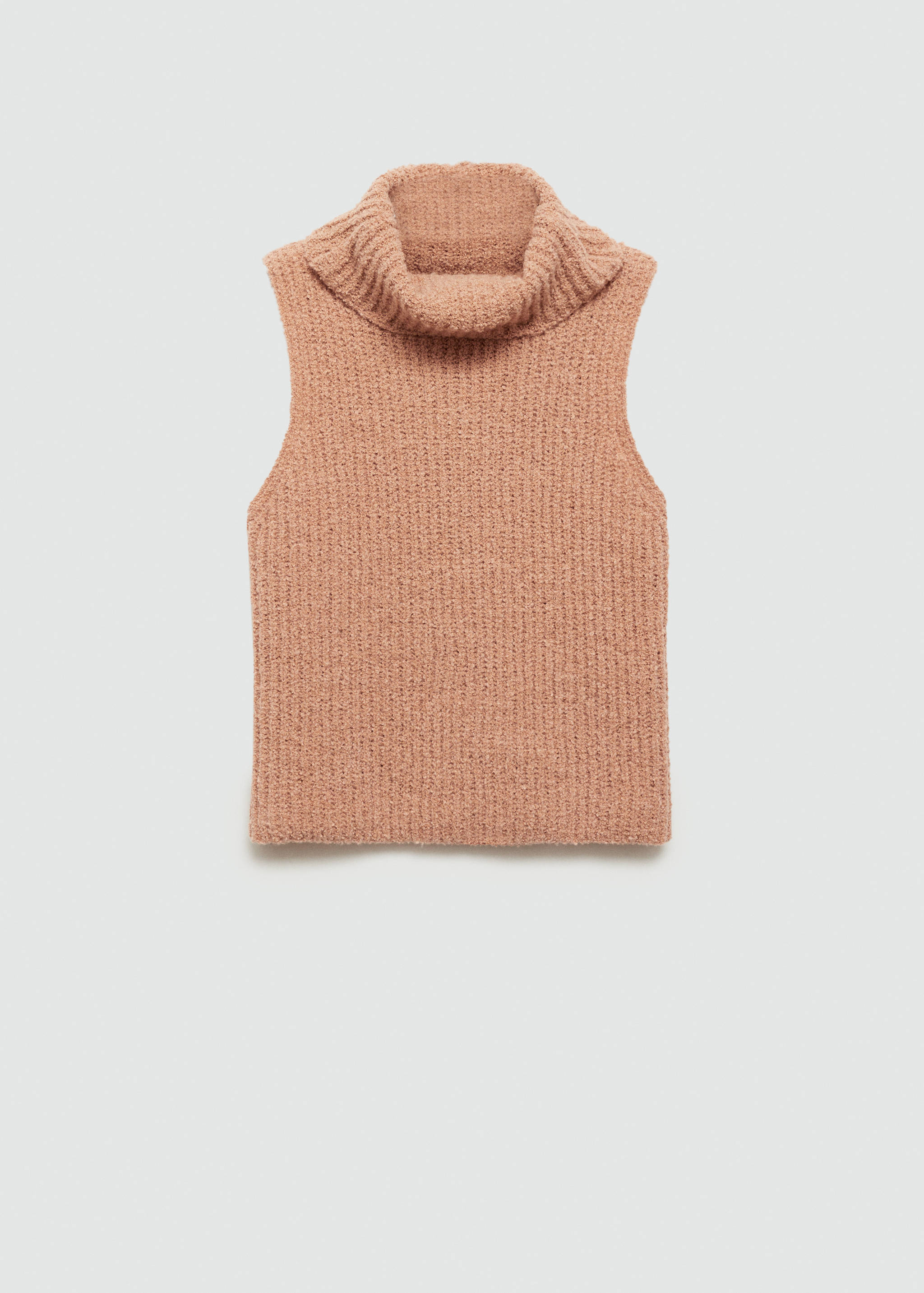 Turtleneck ribbed top - Article without model
