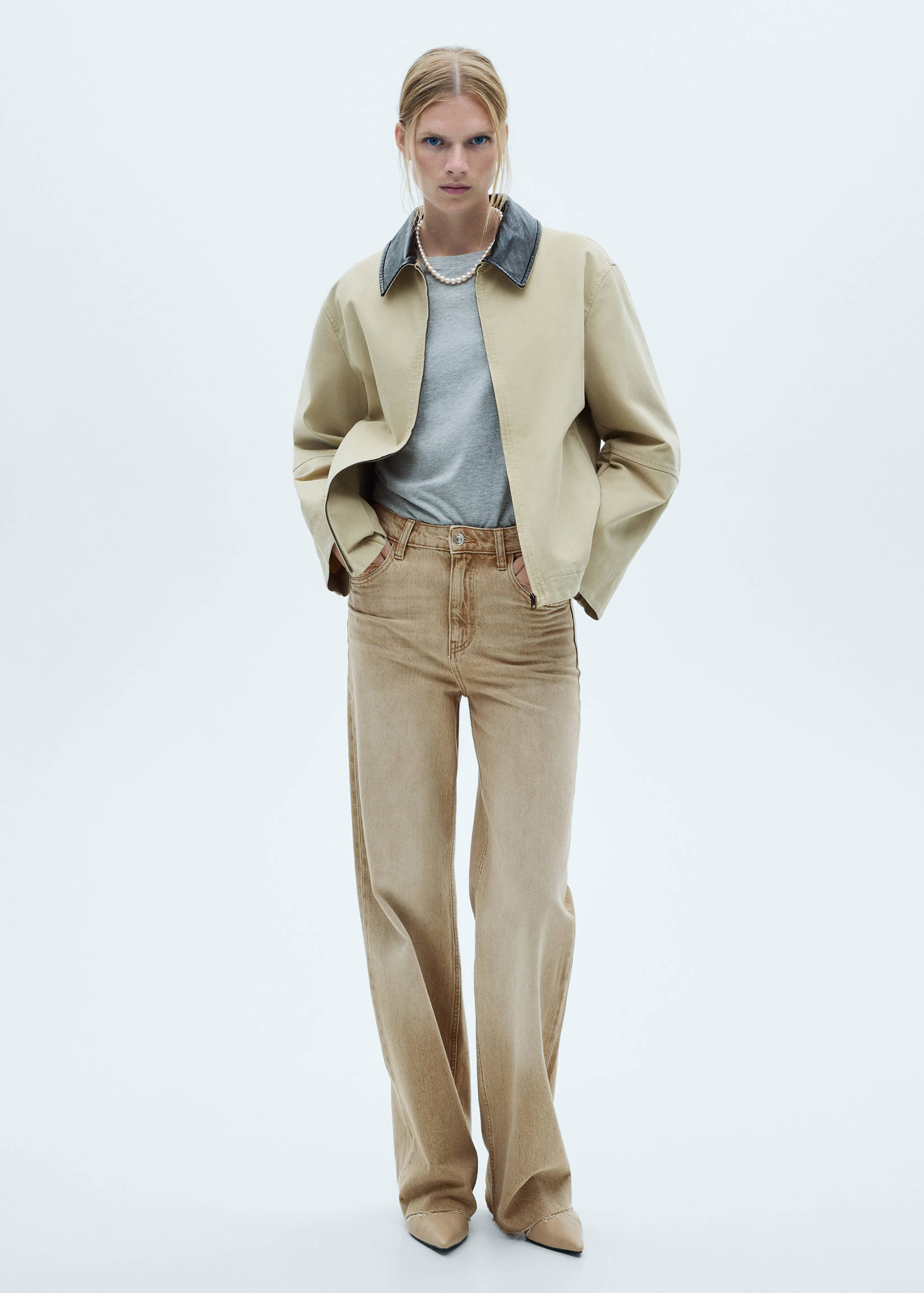 Danila high-waisted wide leg jeans - General plane