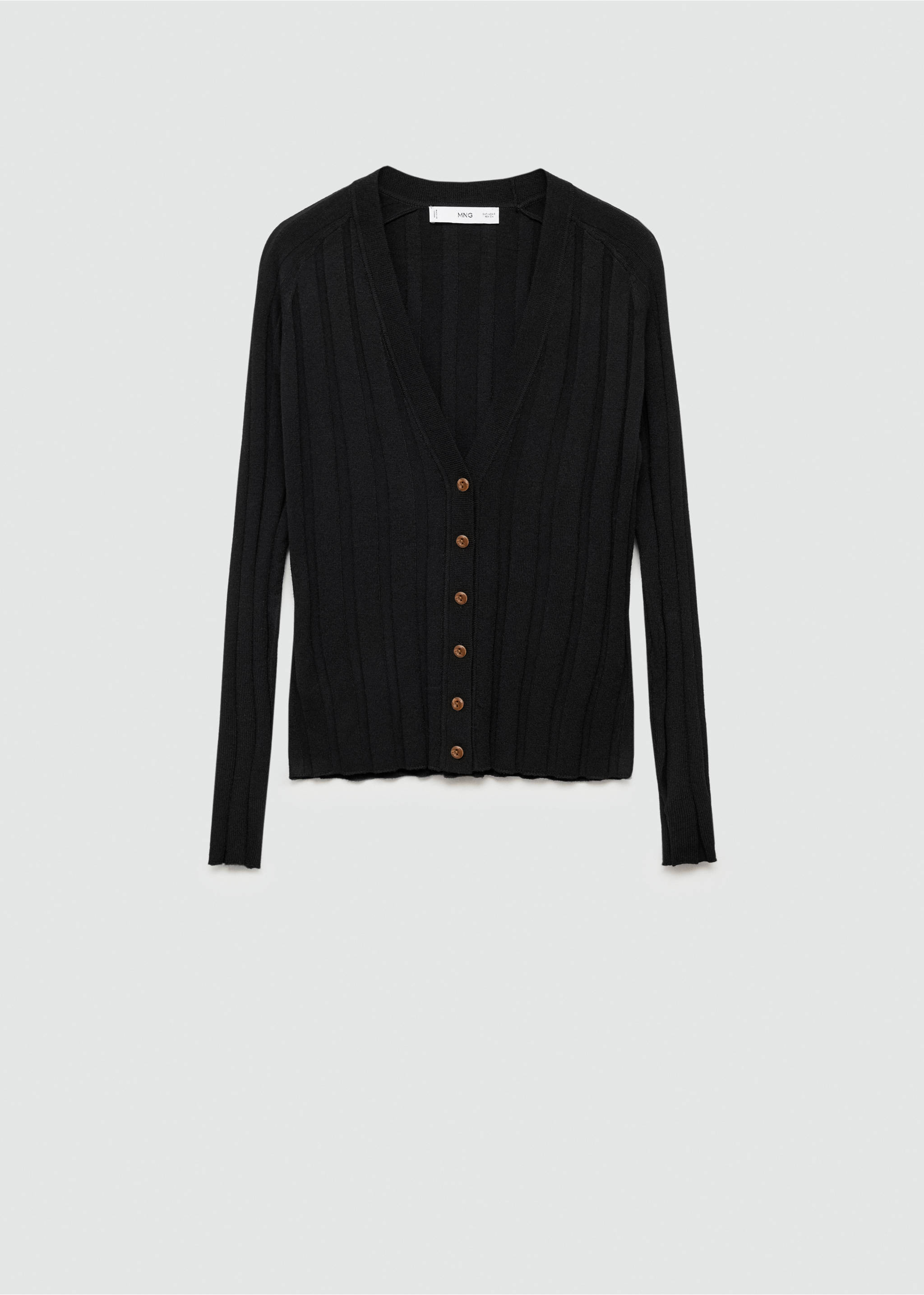 Cardigan maille boutons - Article sans modèle, Noir. Ref: 77075645-00.