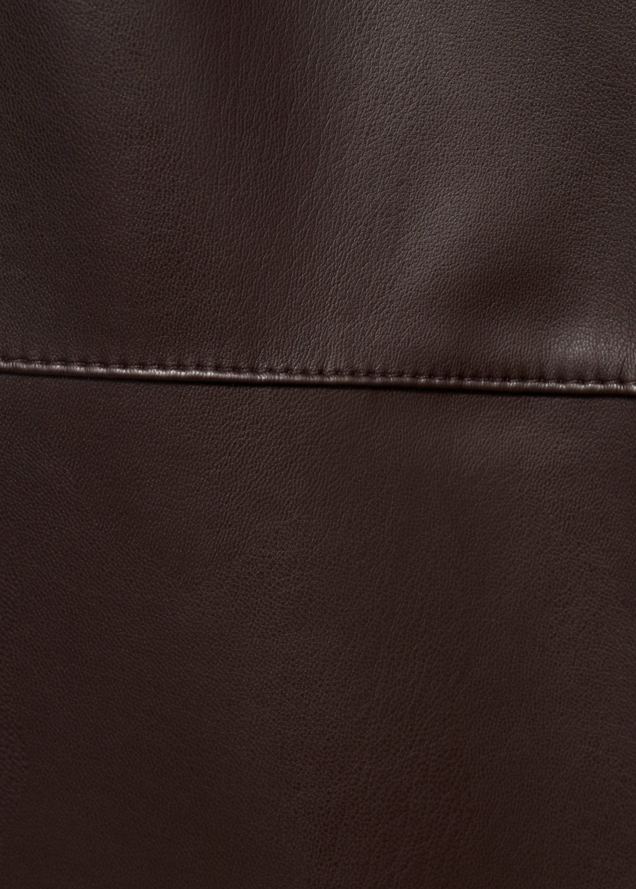 Faux-leather trousers with elastic waist - Details of the article 0