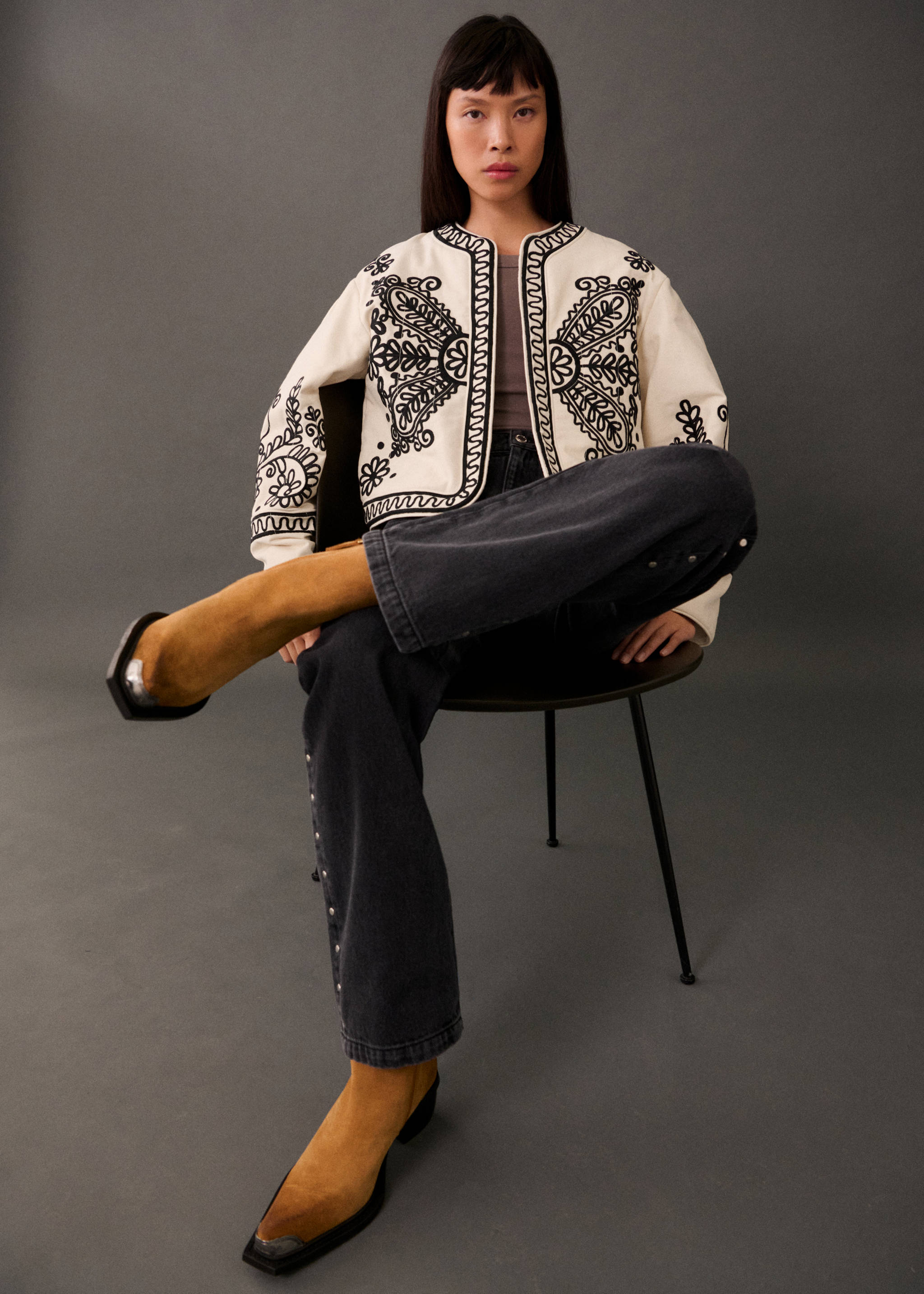 Chaqueta algodón bordada - Detalle del artículo 2