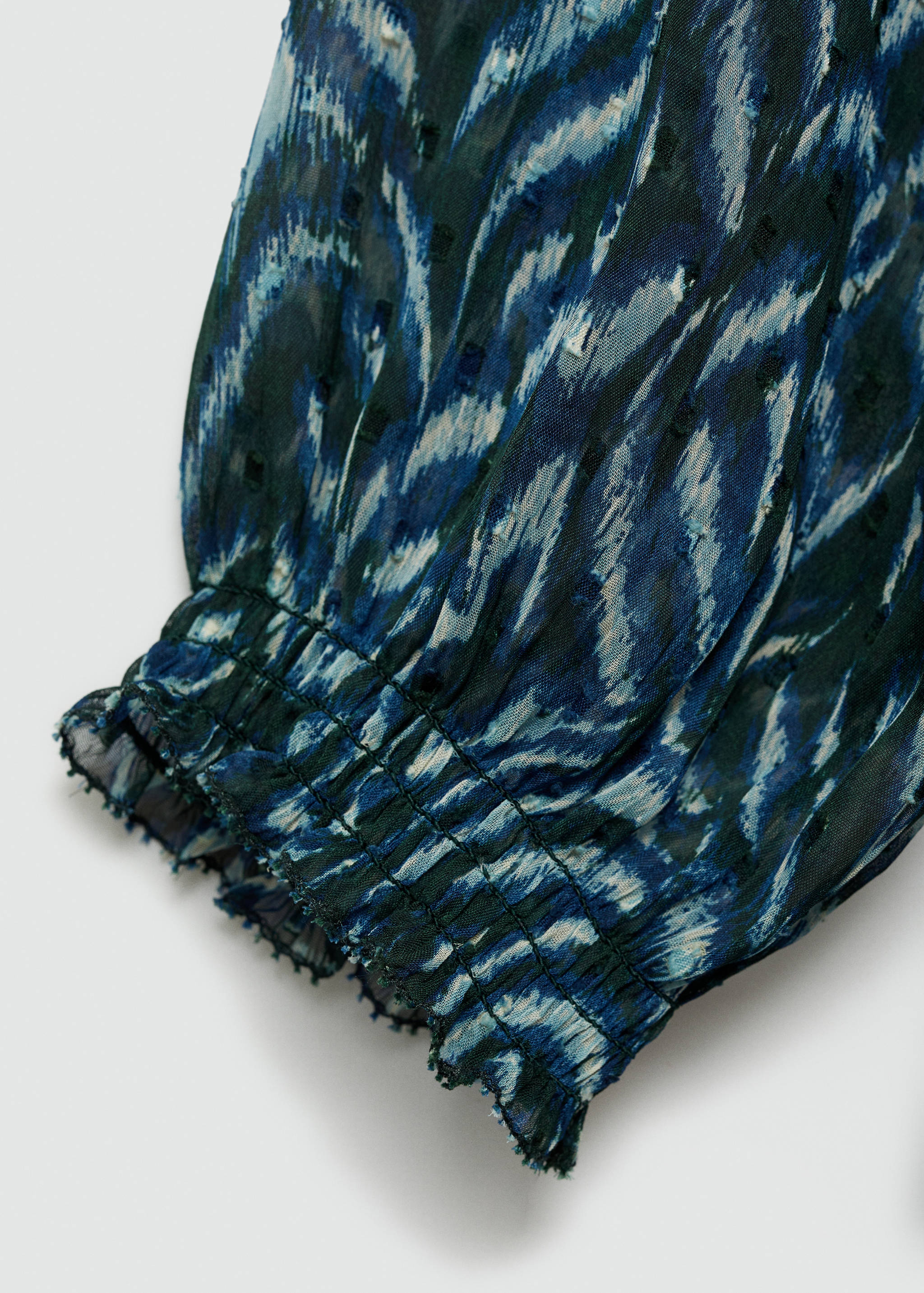 Robe courte imprimée volants - Détail de l'article 0