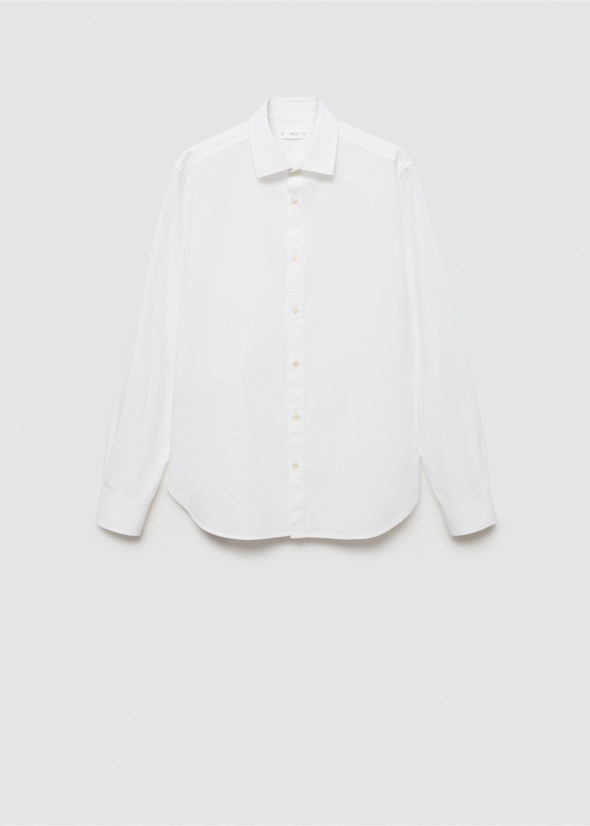 Hemd aus Baumwoll-Mix - Artikel ohne Model, Weiß. Ref: 77075661-00.