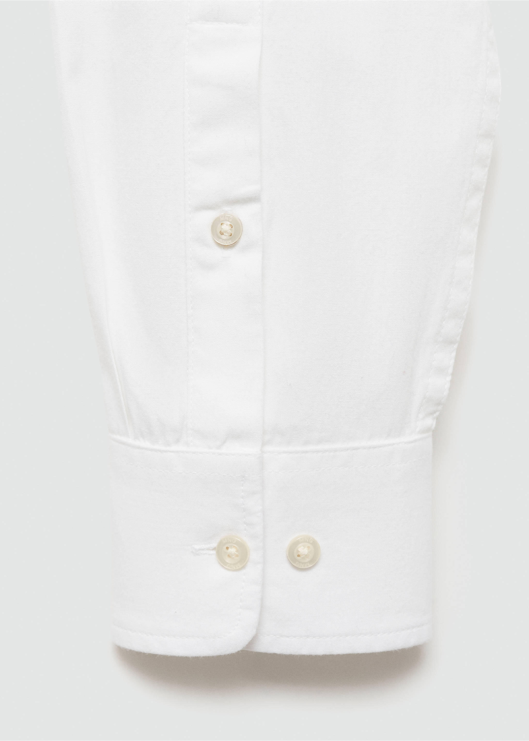 Hemd aus Baumwoll-Mix - Detail des Artikels 0, Weiß. Ref: 77075661-00.