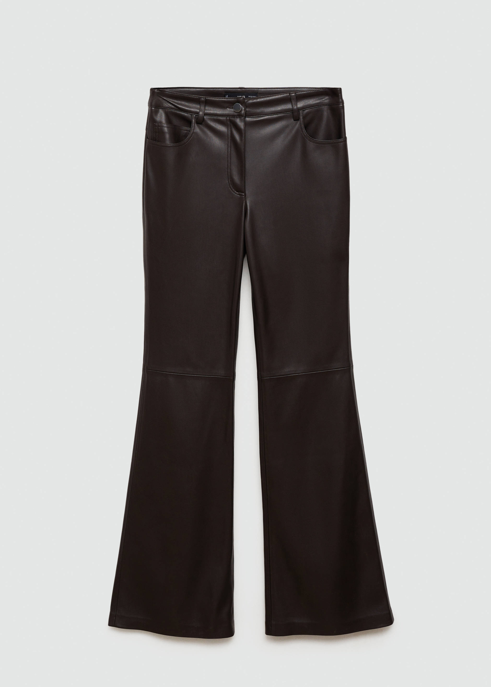 Faux-leather flared trousers - Article without model