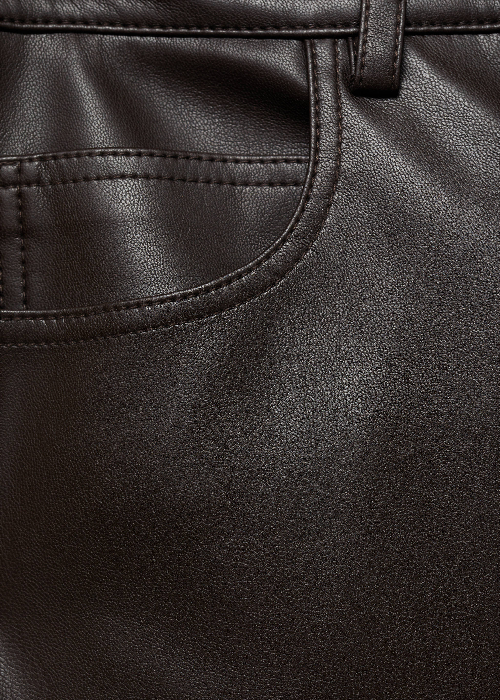 Faux-leather flared trousers - Details of the article 0
