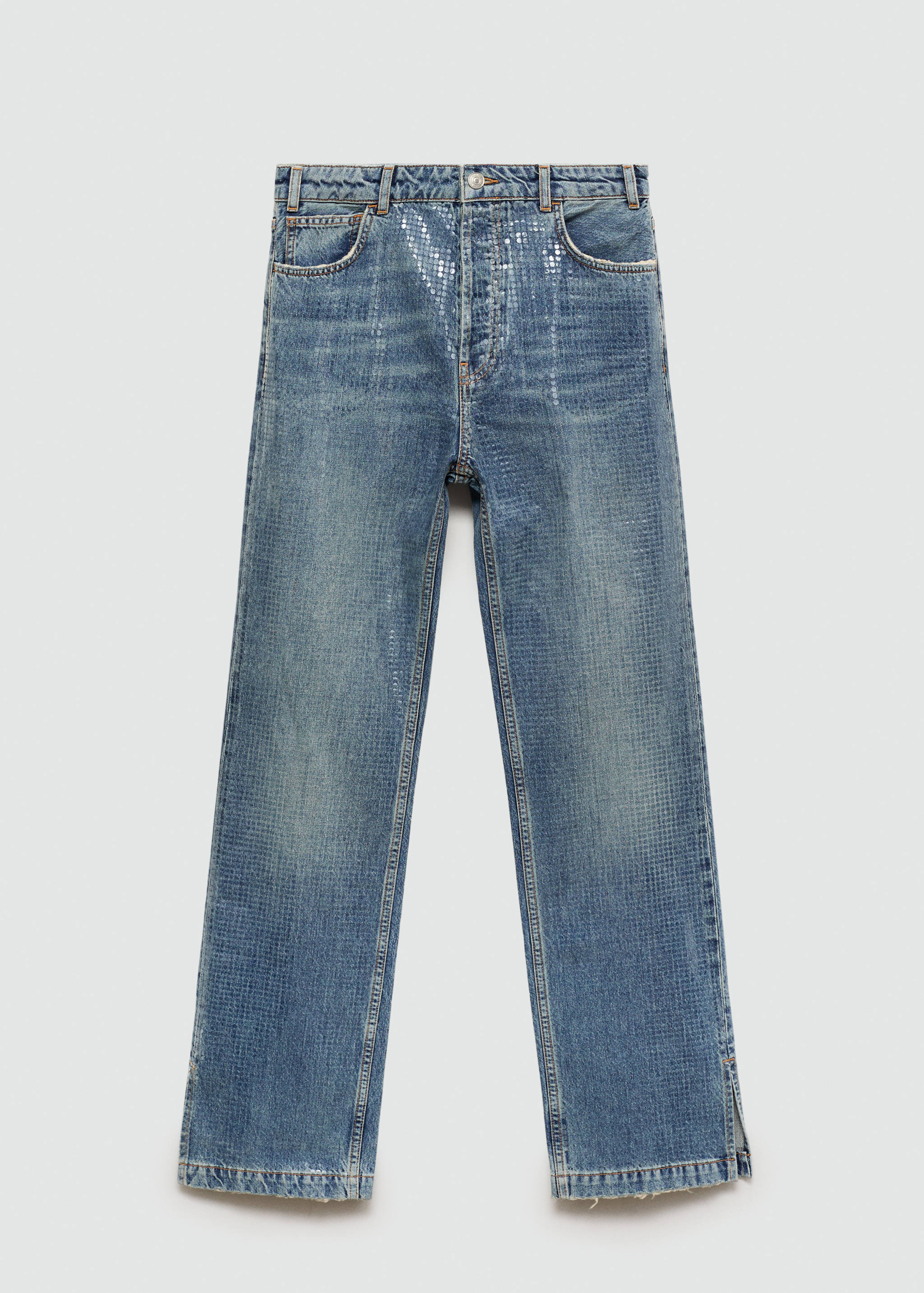 Jeans lentejuelas bajo aberturas - Artículo sin modelo