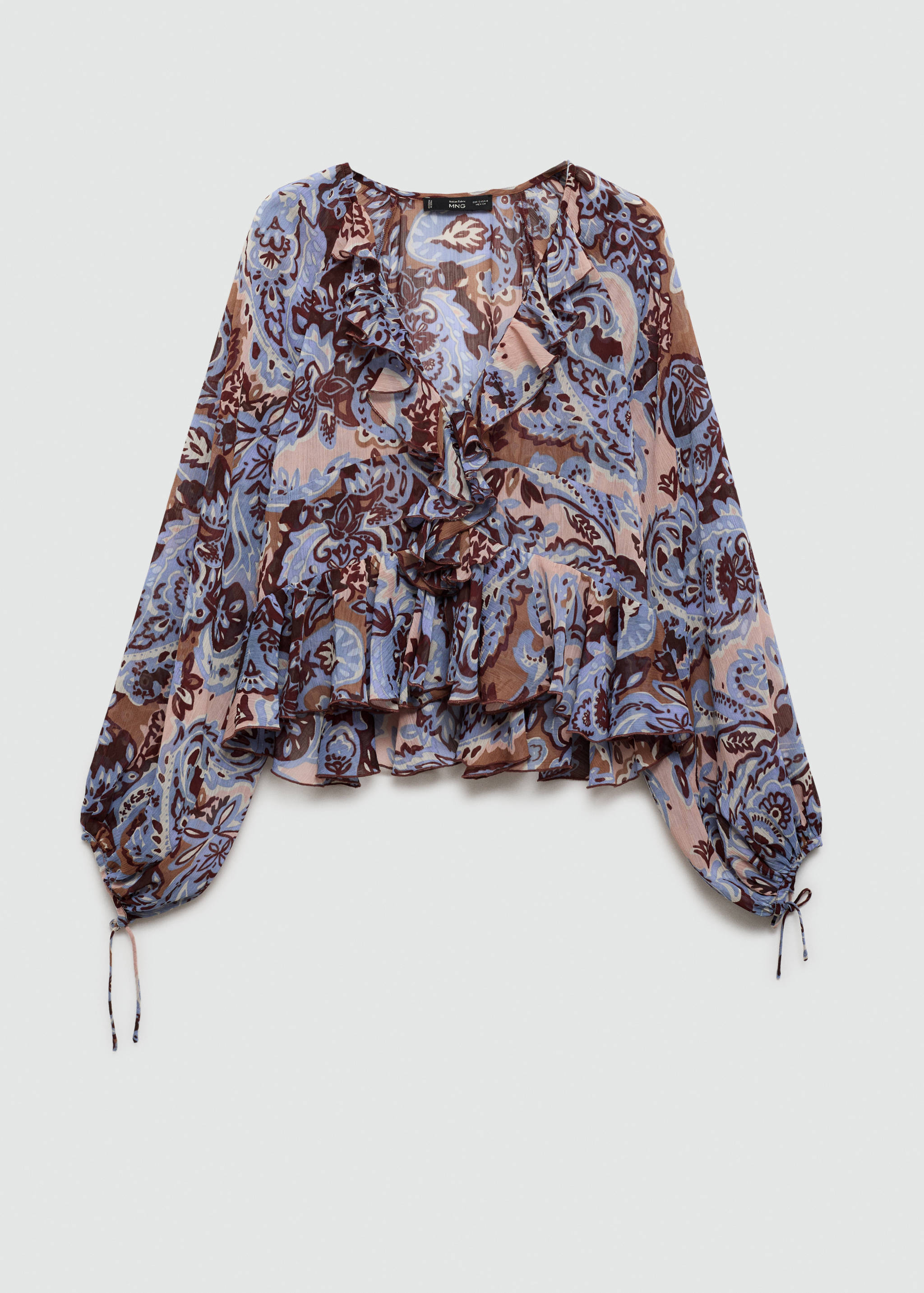 Paisley-Bluse mit Rüschen - Artikel ohne Model