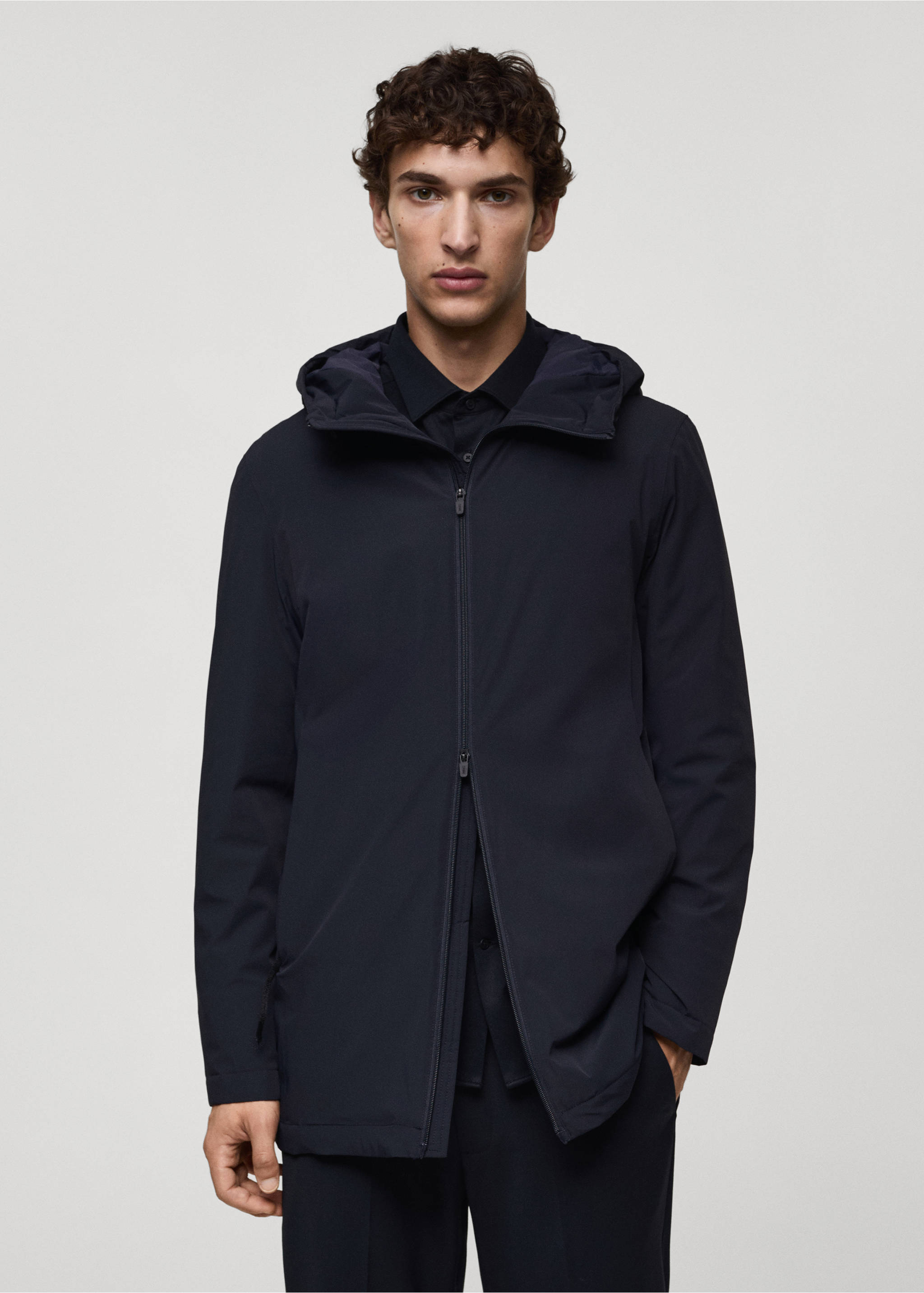 Thermore® waterproof quilted parka with Thermore® padding - Medium plane, Dark Navy. Ref: 77075960-00.