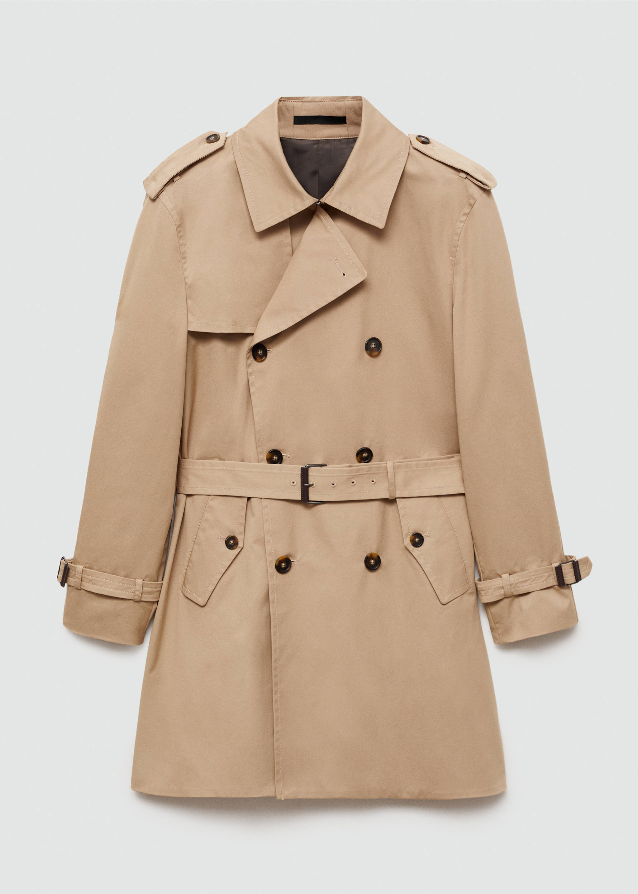 Waterafstotende trenchcoat met ceintuur - Artikel zonder model, Open beige. Ref: 77075961-00.