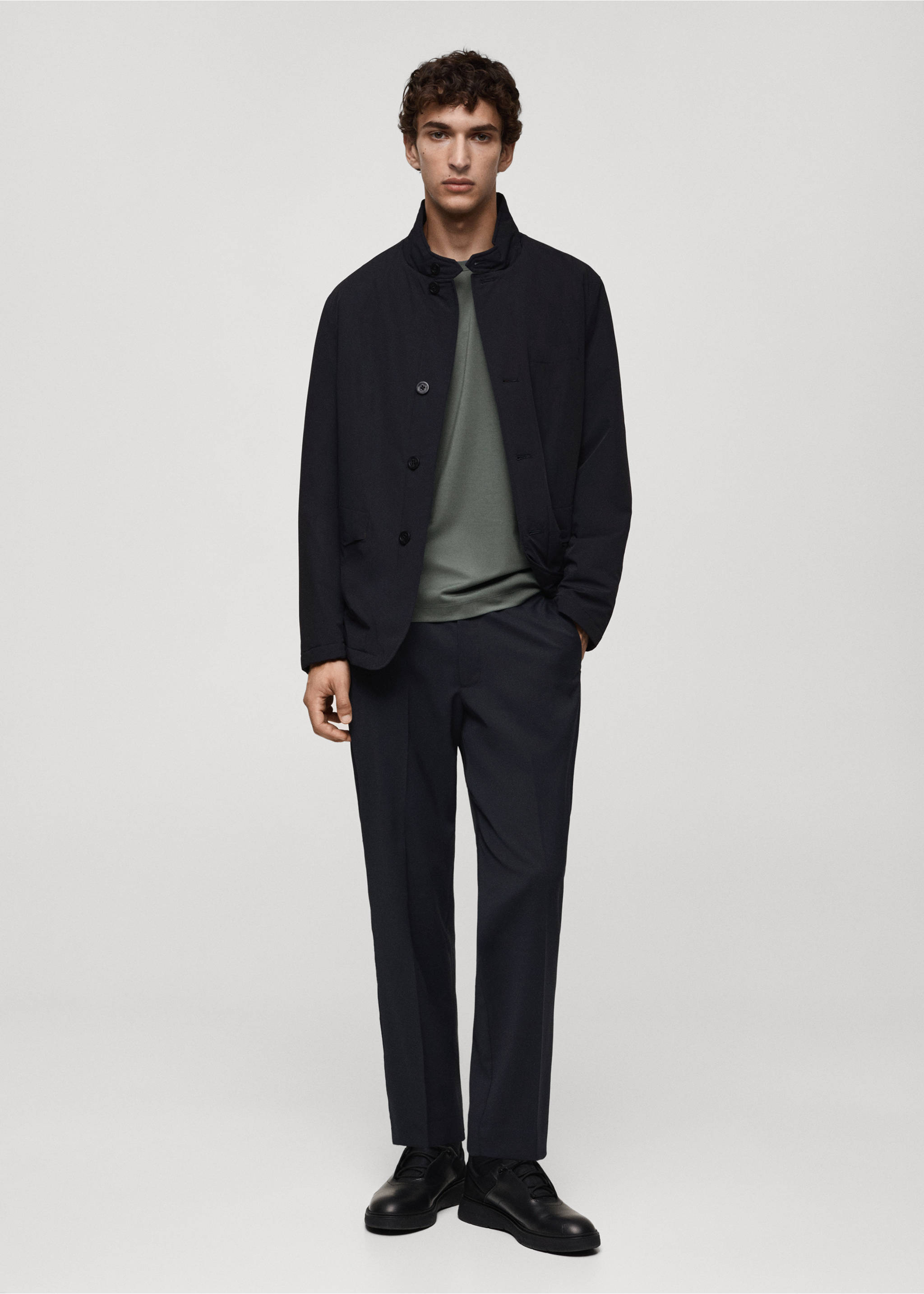 Pantalon slim-fit comfort stretch Coolmax® - Plan général, Bleu marine foncé. Ref: 77075963-00.