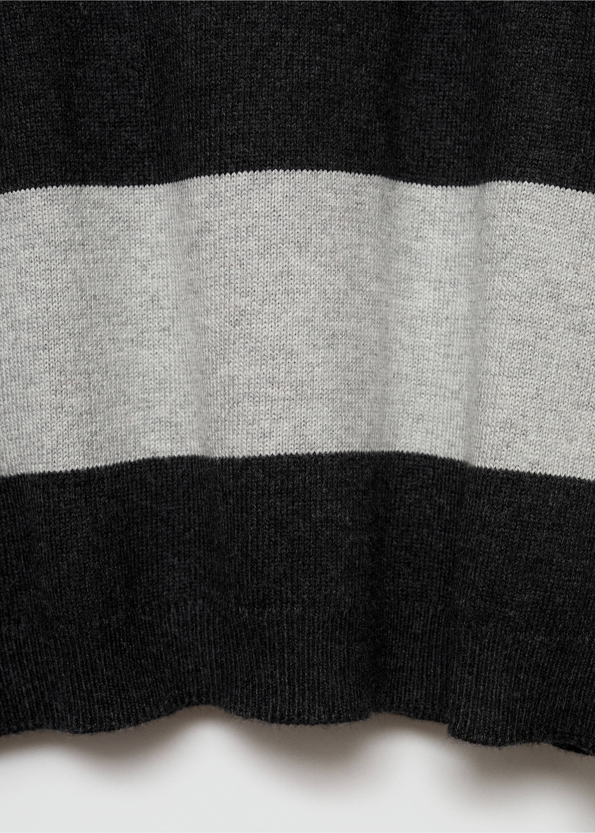 Knit striped sweater - Details of the article 0, Charcoal. Ref: 77075964-00.