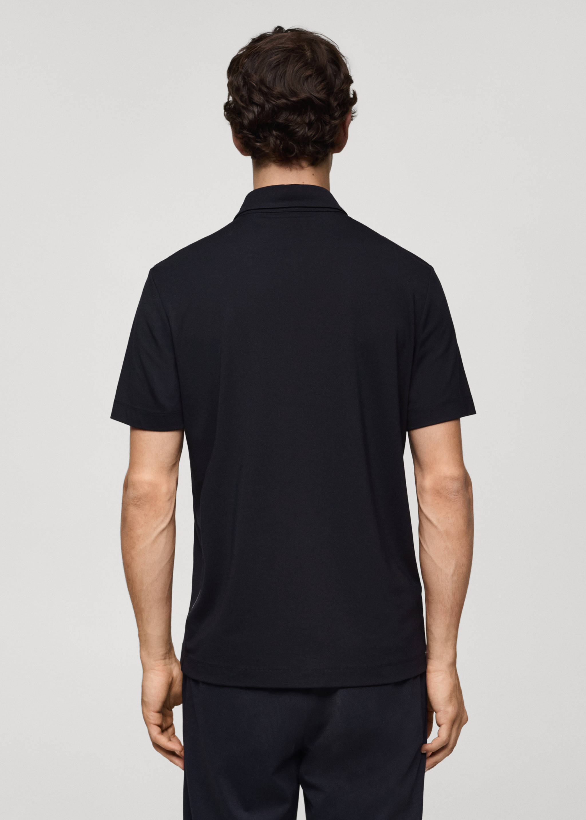 Stretch-fabric technical polo shirt - Reverse of the article