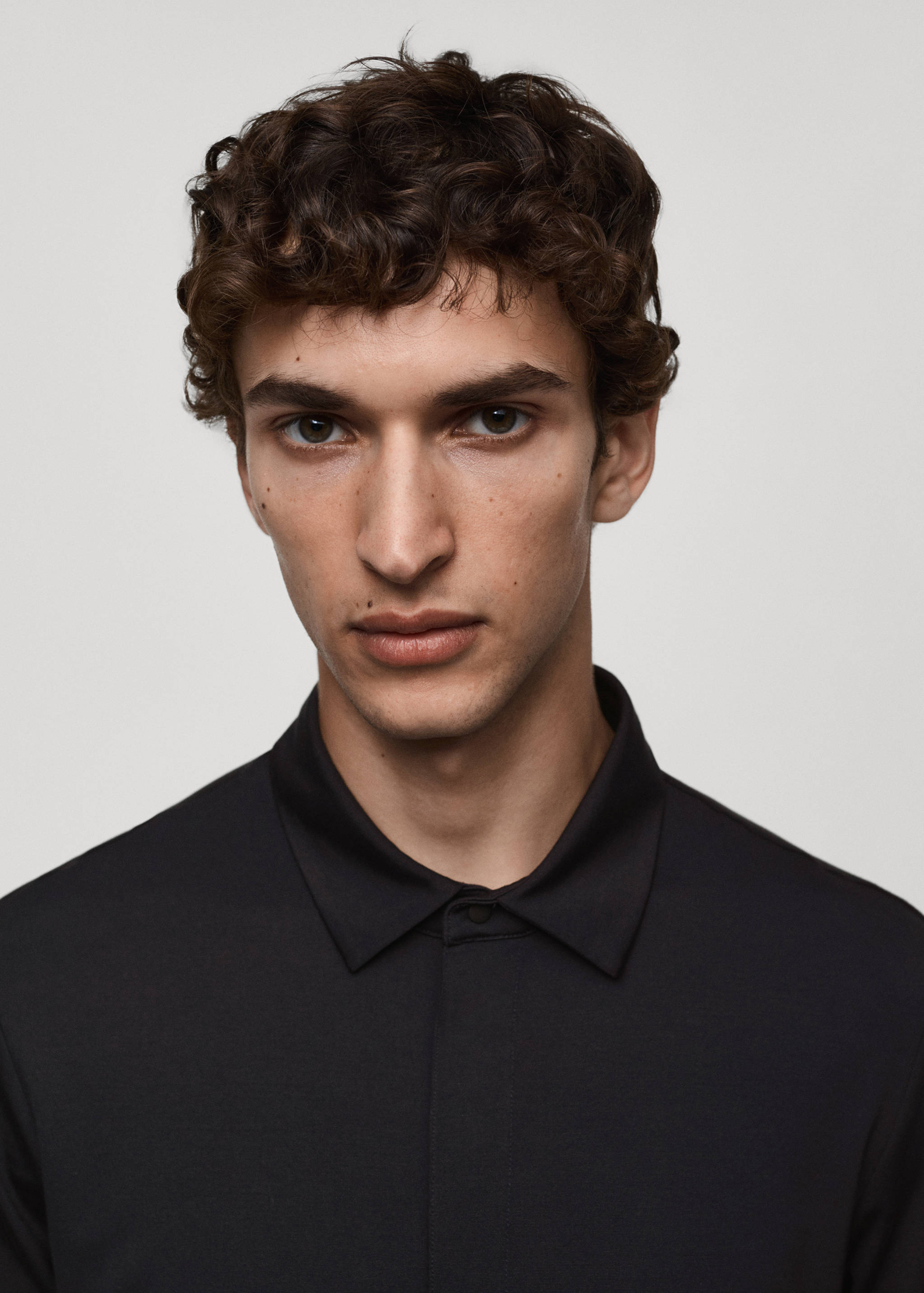 Stretch-fabric technical polo shirt - Details of the article 1