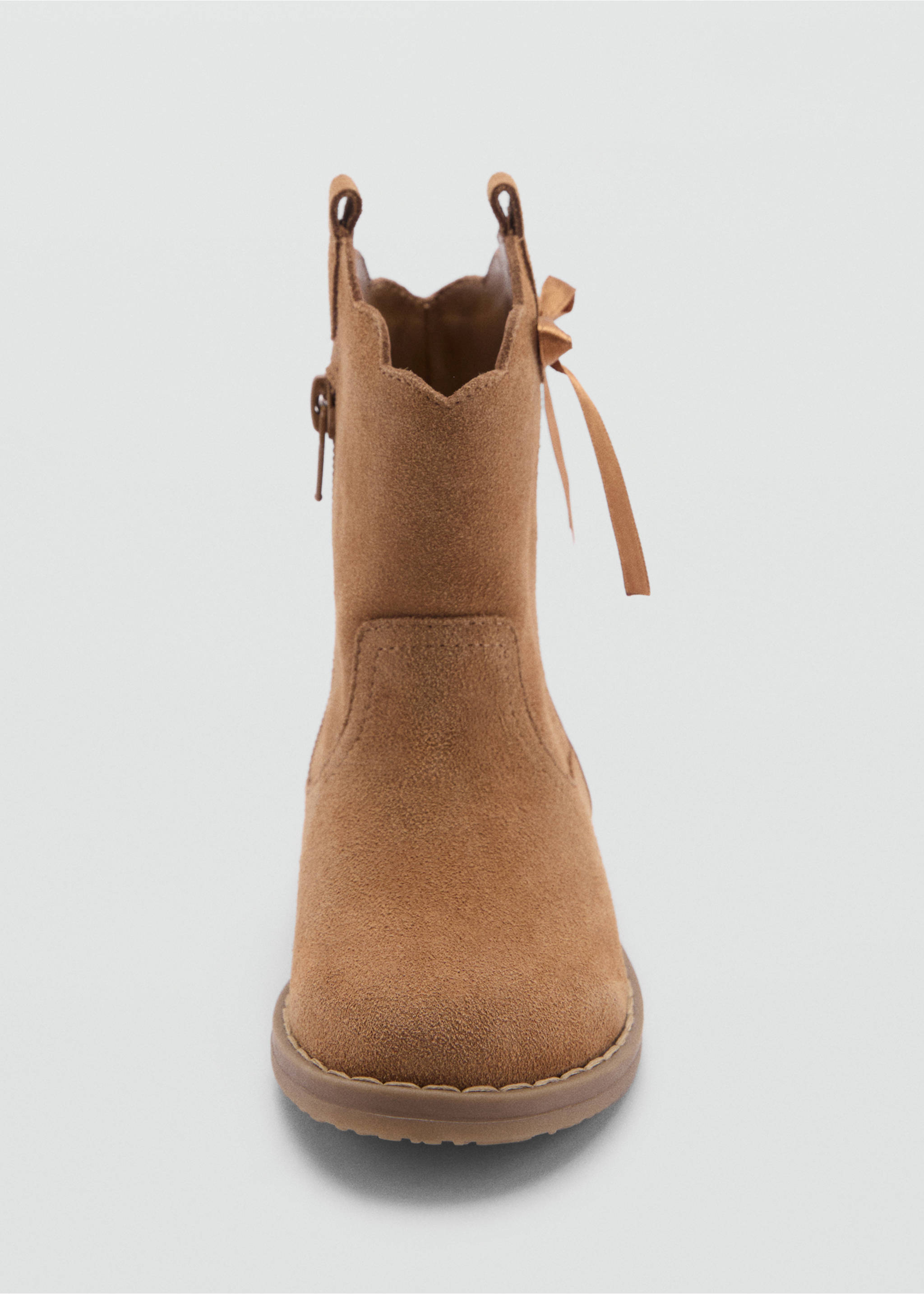 Leather cowboy ankle boots - Details of the article 3, Medium Brown. Ref: 77075968-00.