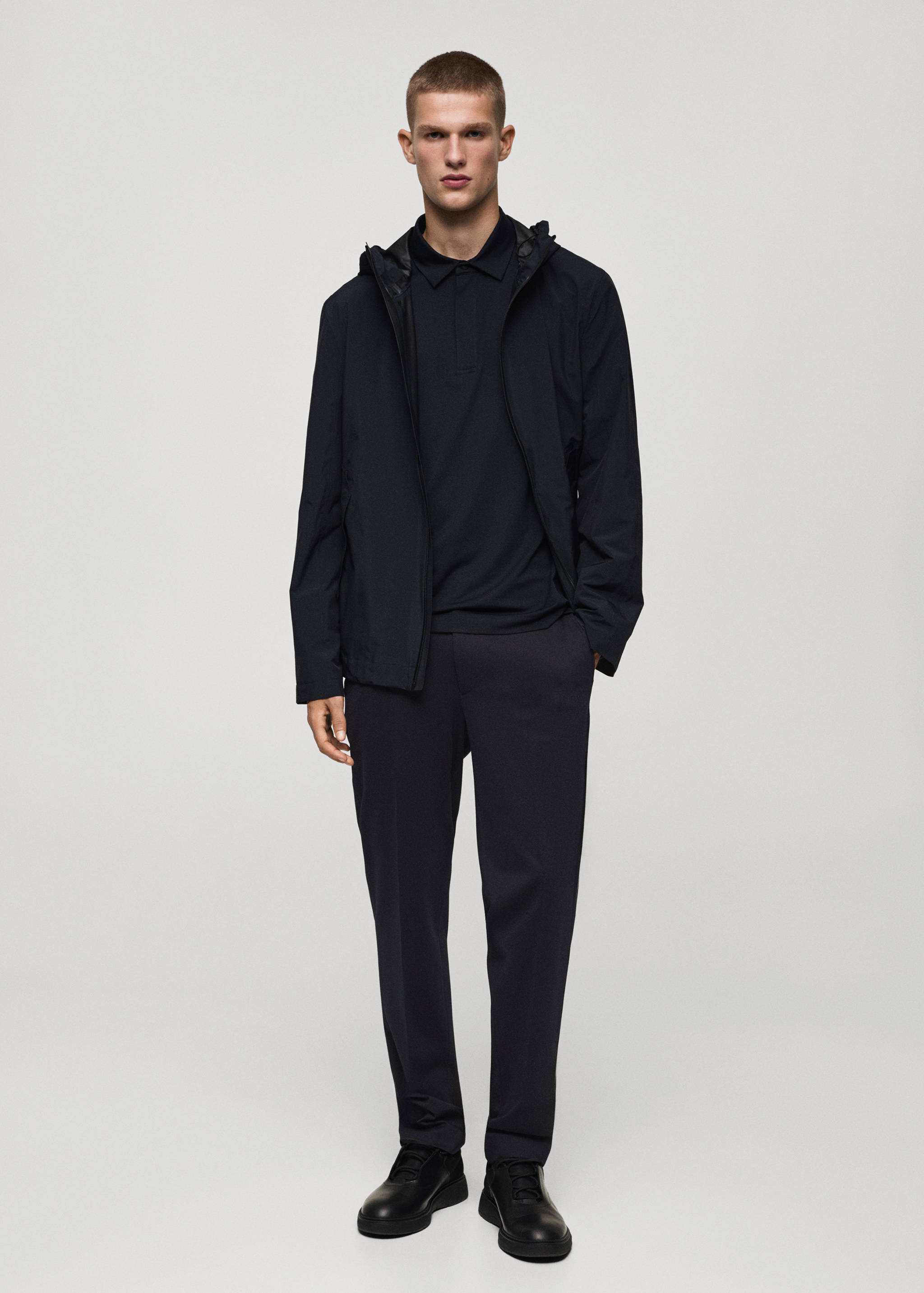 Pantalon costume infroissable tissu stretch - Plan général